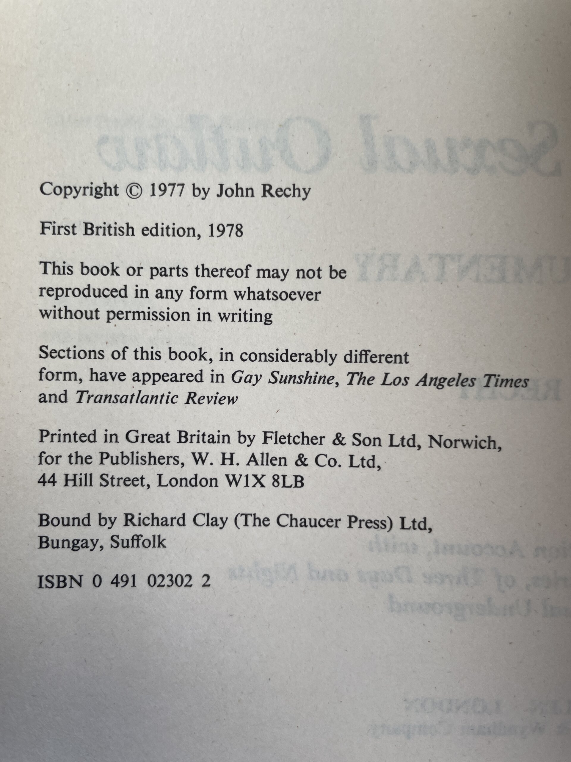 john rechy the sexual outlaw first edition2