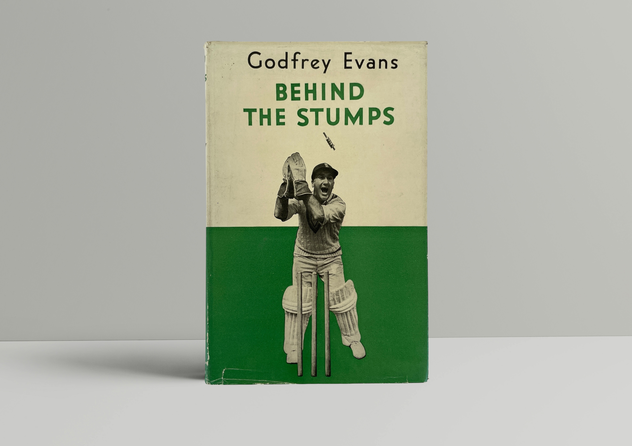 godfrey evans behind the stumps signed first 1