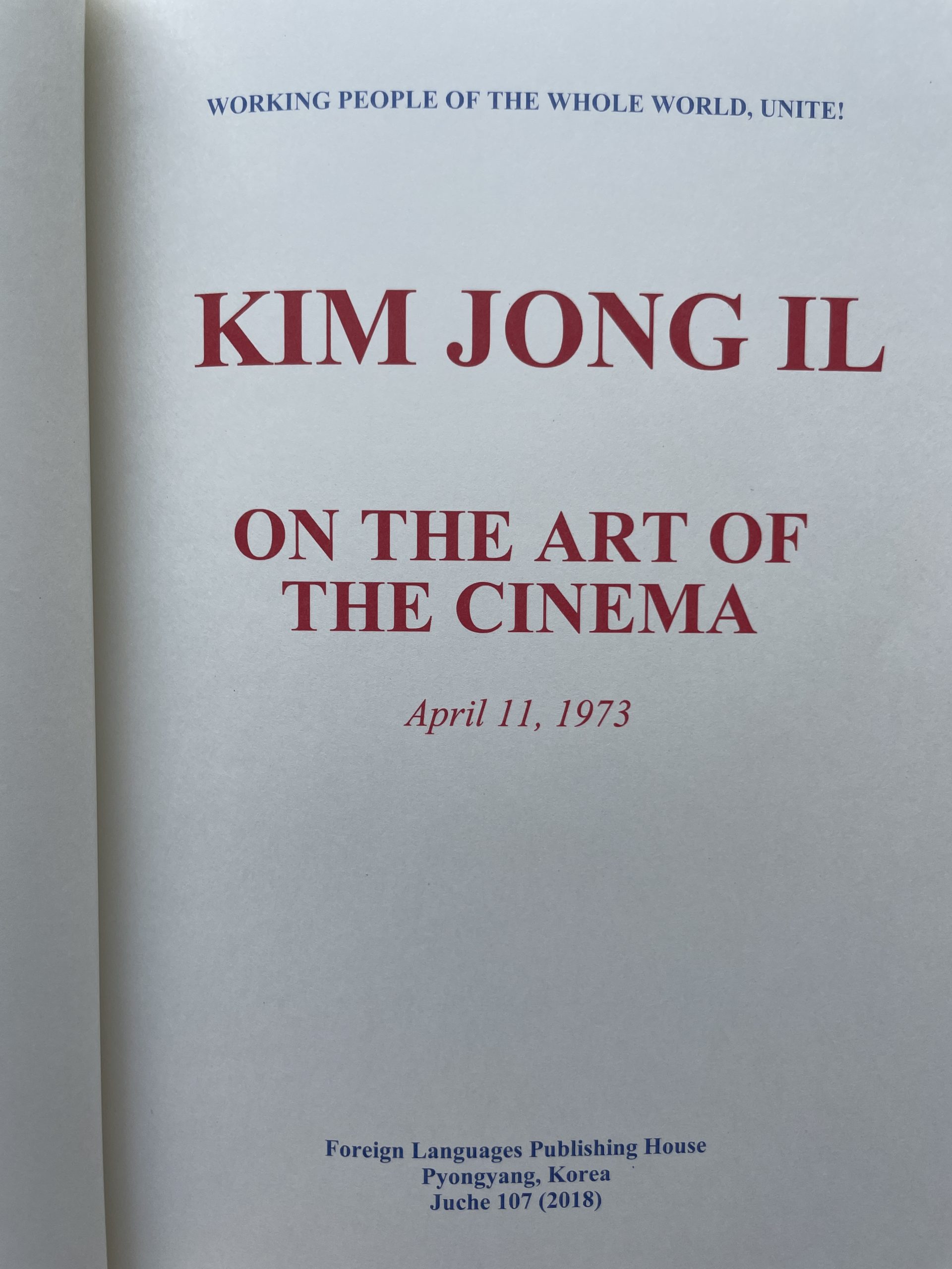 Kim Jong IL - On The Art of Cinema - Image 2