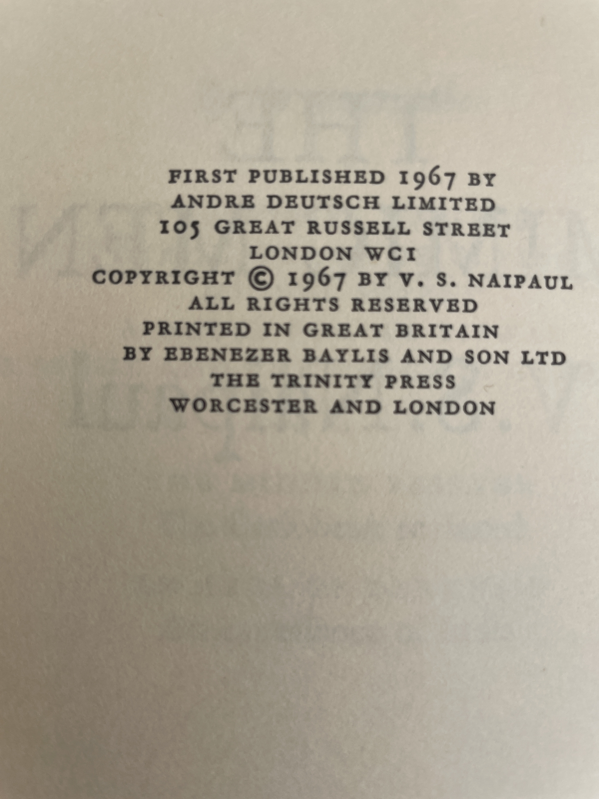 vs naipaul the mimic men first 2