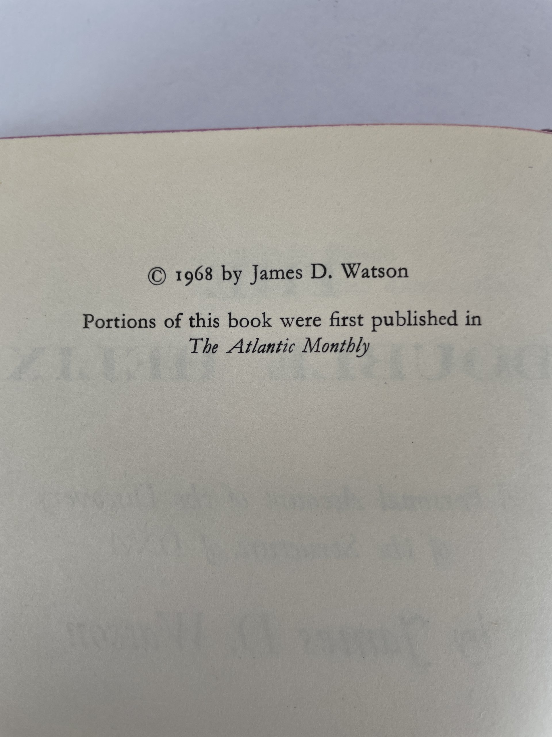 james d watson the double helix signed first 3