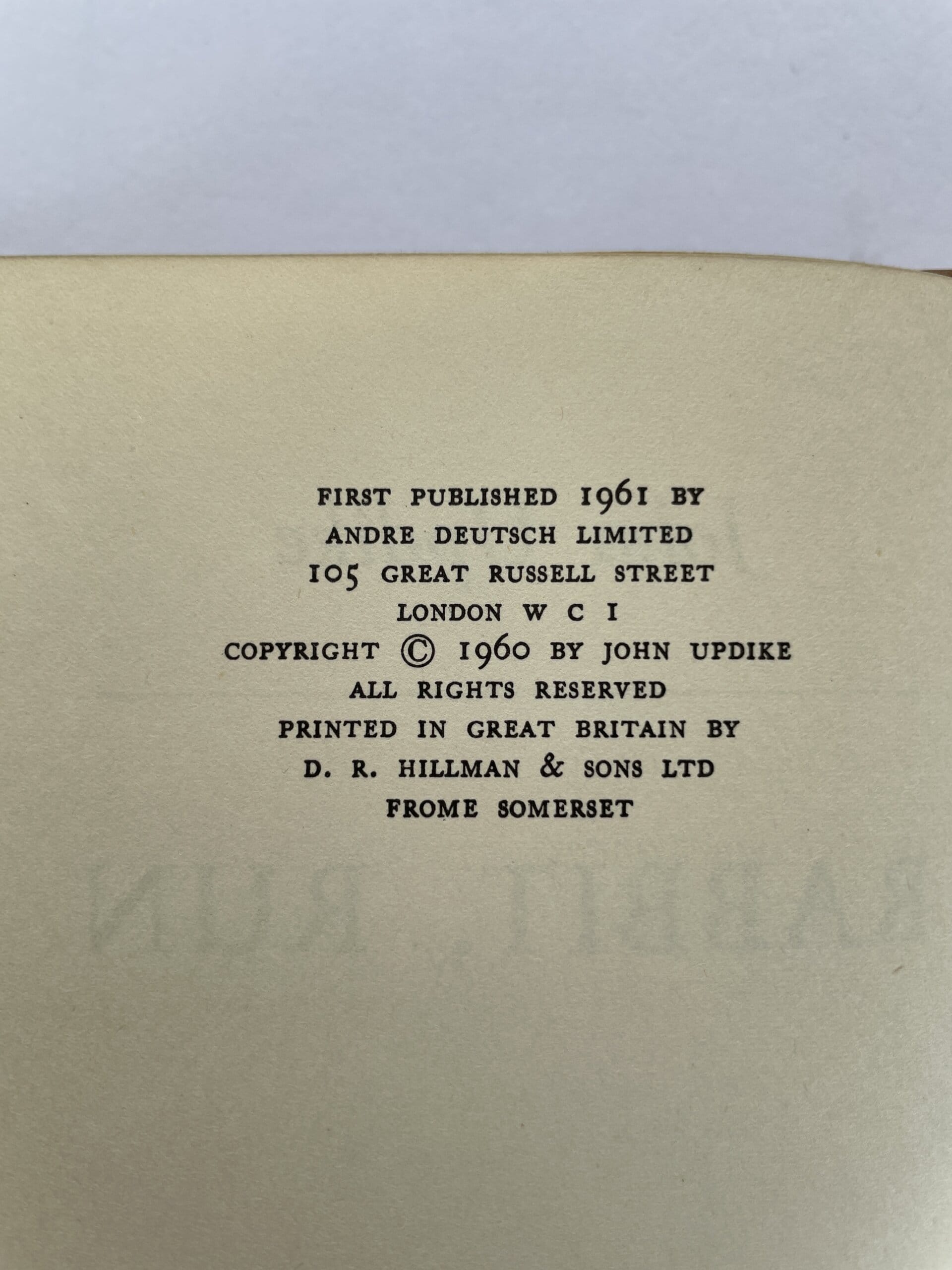 john updike rabbit run john updike signed first 3