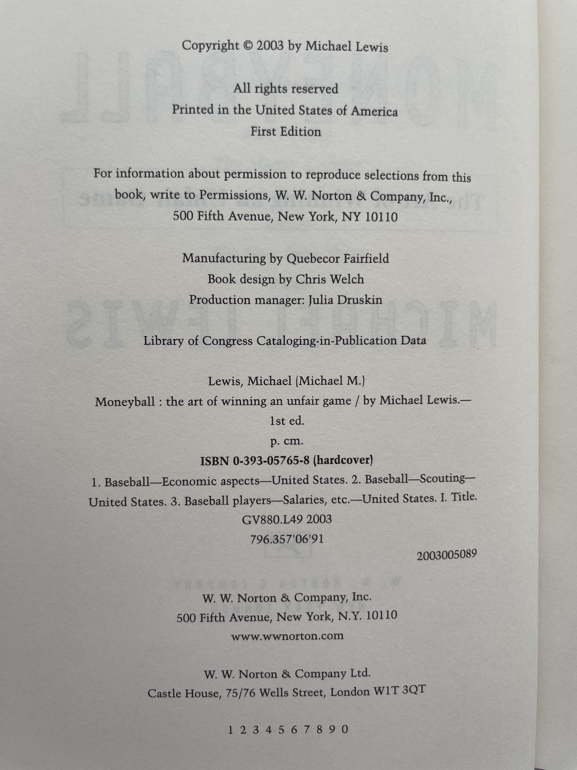 Michael Lewis - Moneyball - First US Edition 2003 - Image 2