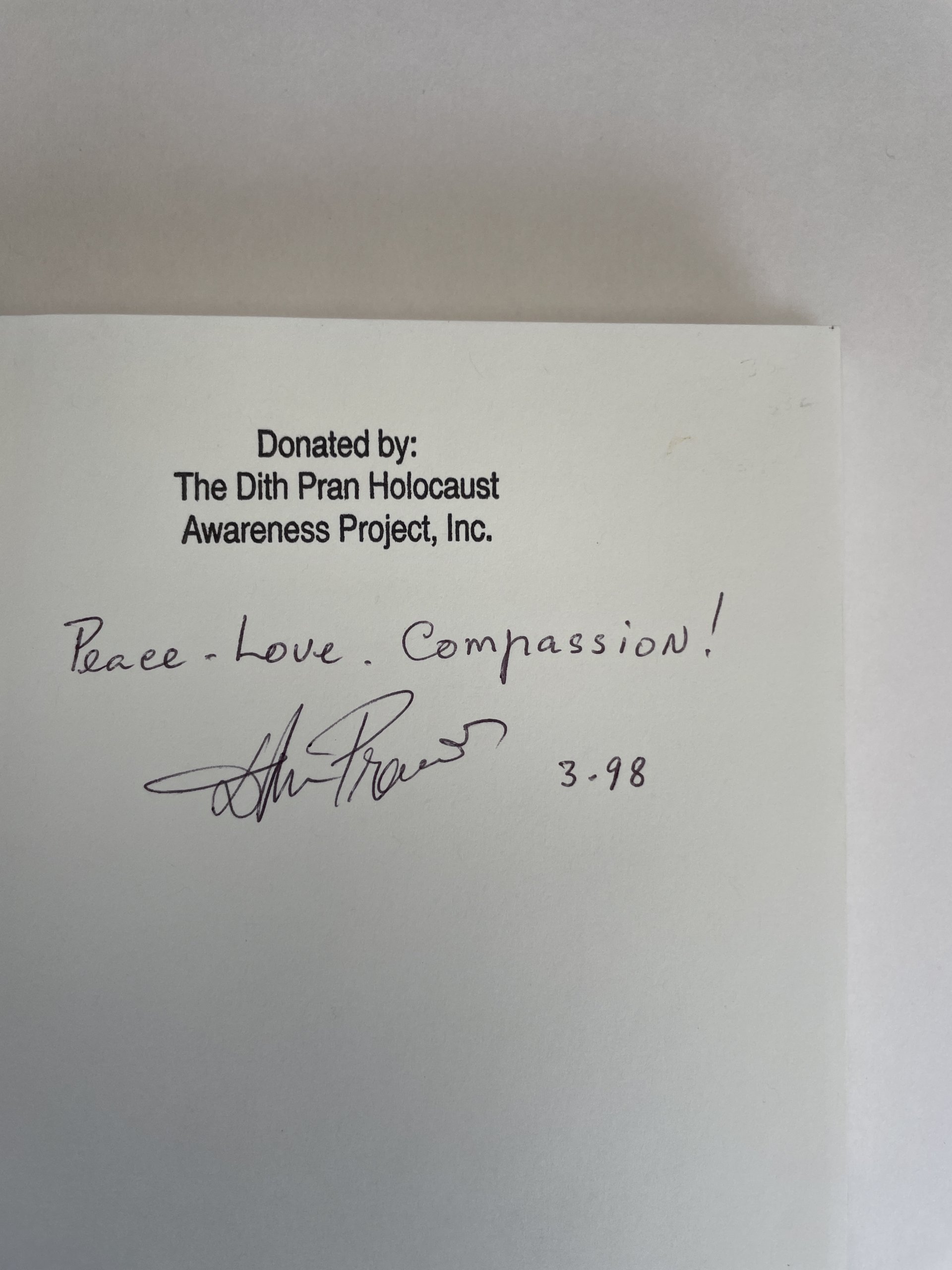 dith pran children of the cambodian killing fields signed first2