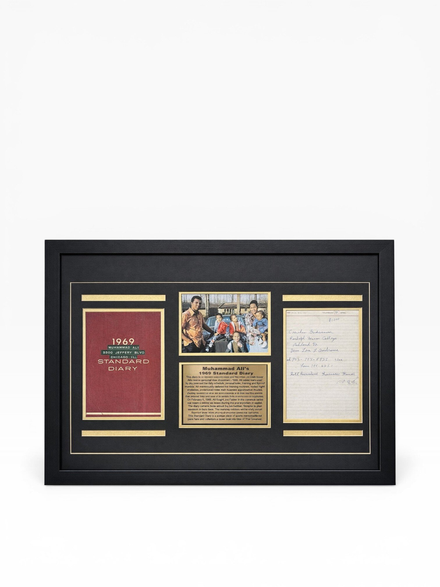Ali diary page - signed