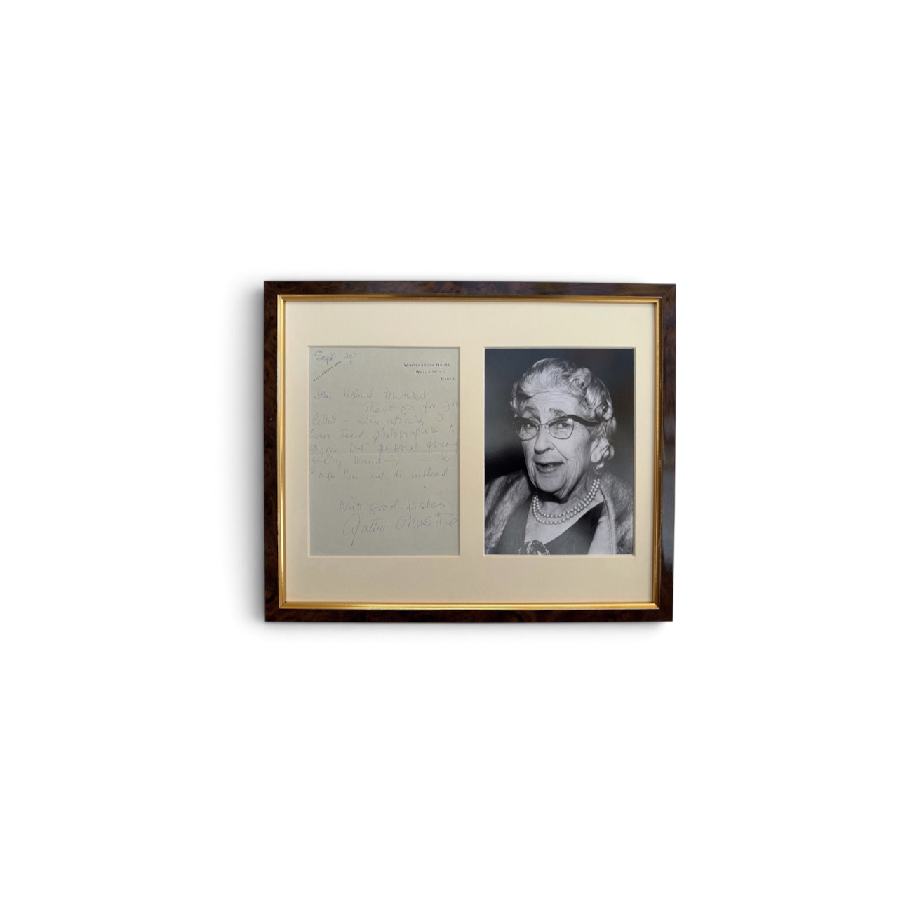 Letter agatha christie - no photos