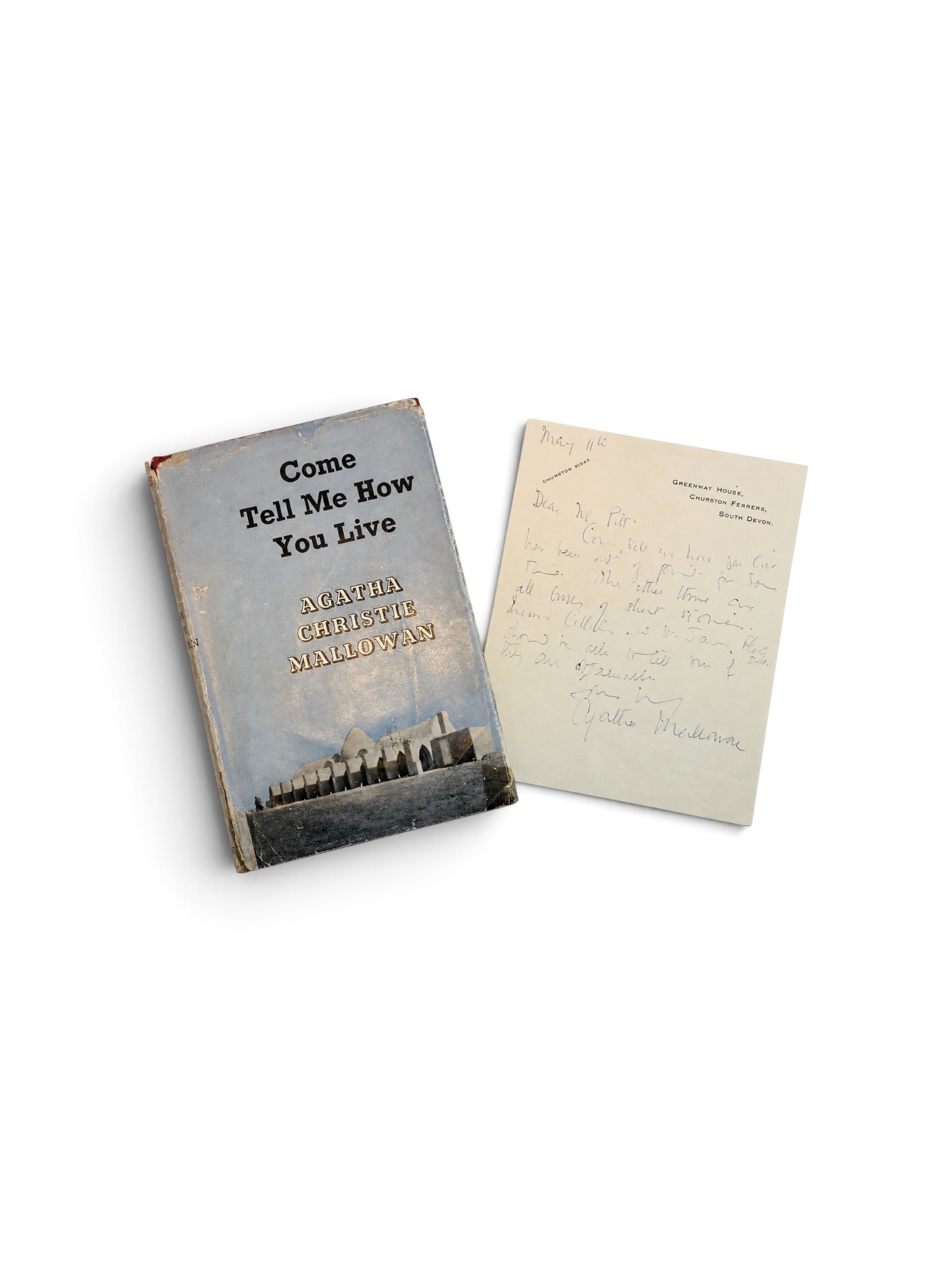 Agatha Christie - Come Tell me - first edition with letter