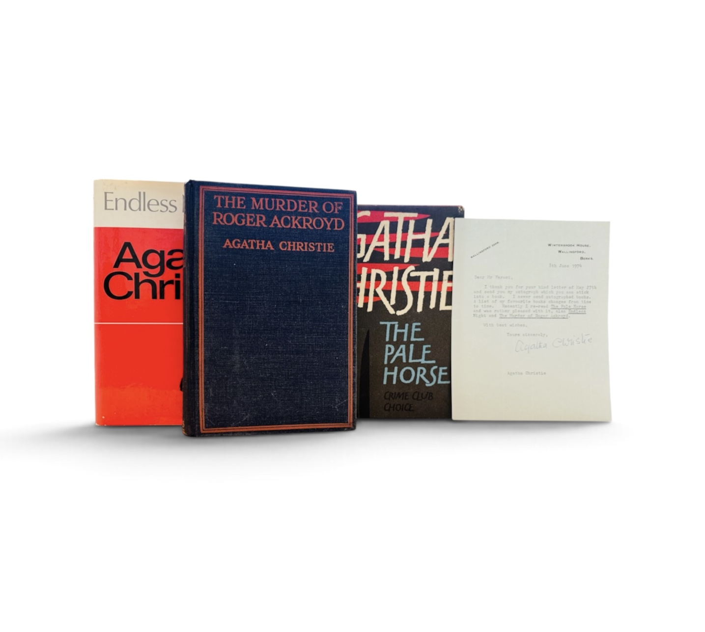 Agatha Christie - Favourite novels - with letter