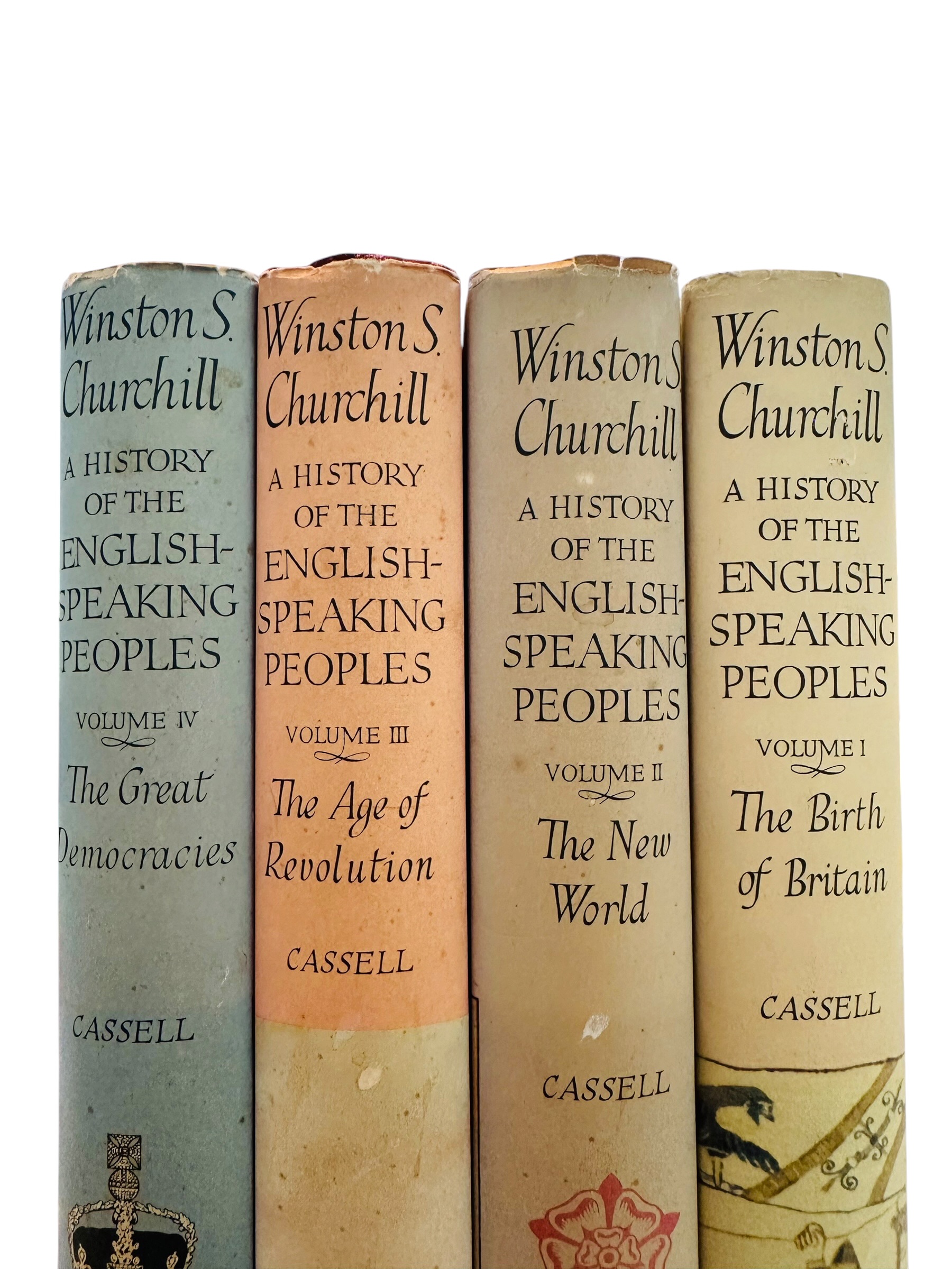 Winston S. Churchill - A History of the English-Speaking Peoples - Volumes 1-4 - First UK Editions - INSCRIBED by Churchill to his dermatologist