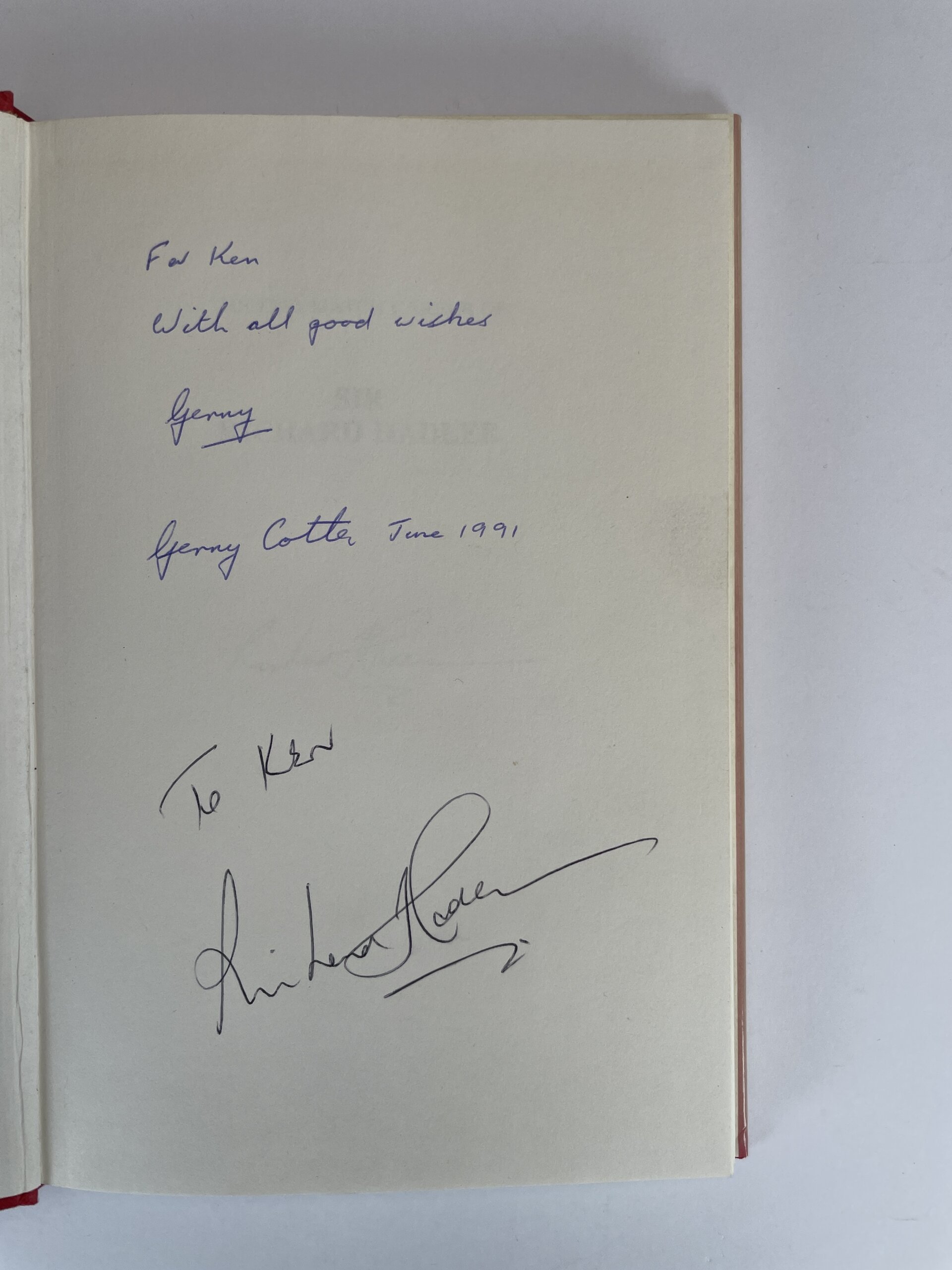 gerry cotter sir richard hadlee signed first 3
