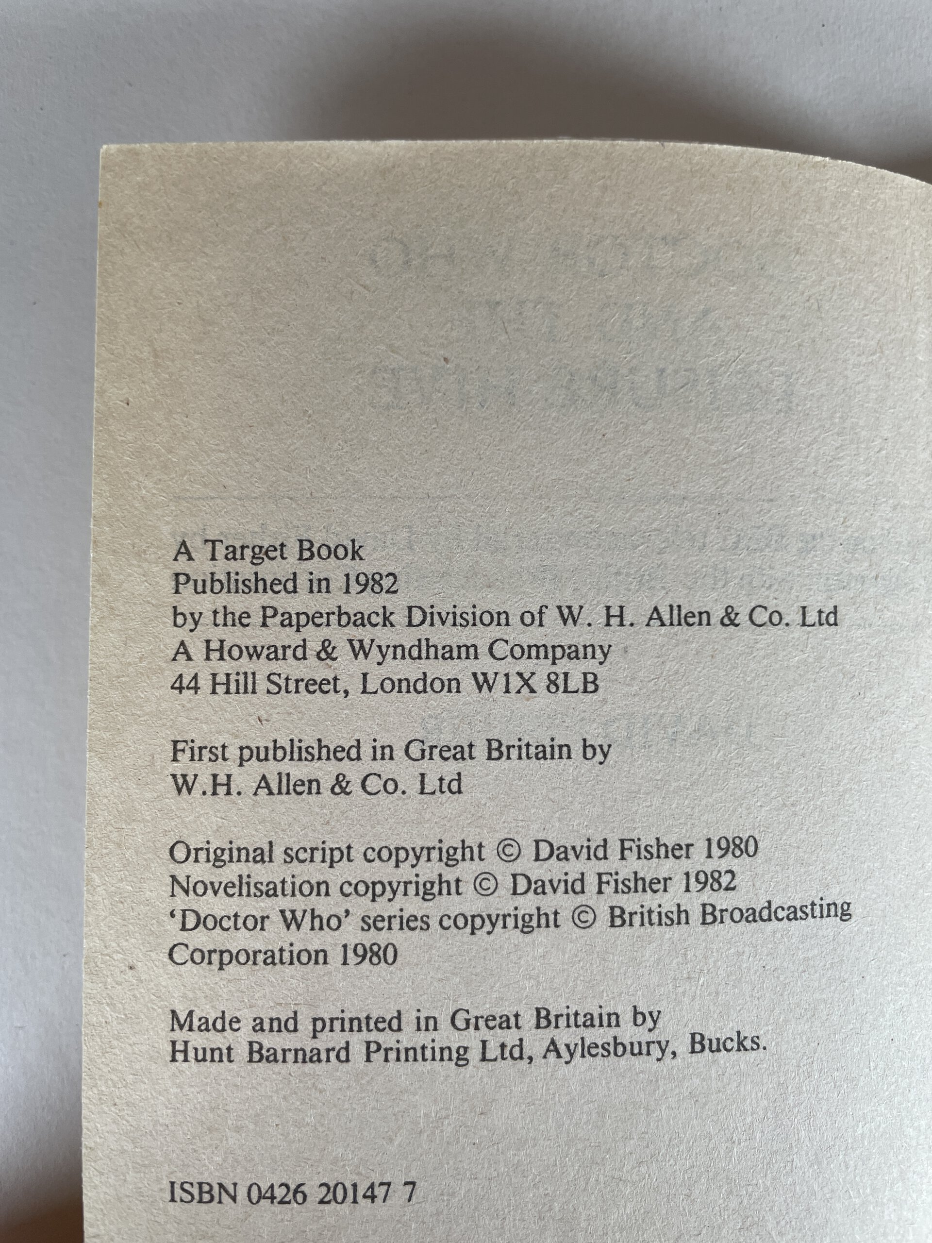 david fisher doctor who and the leisure hive 2