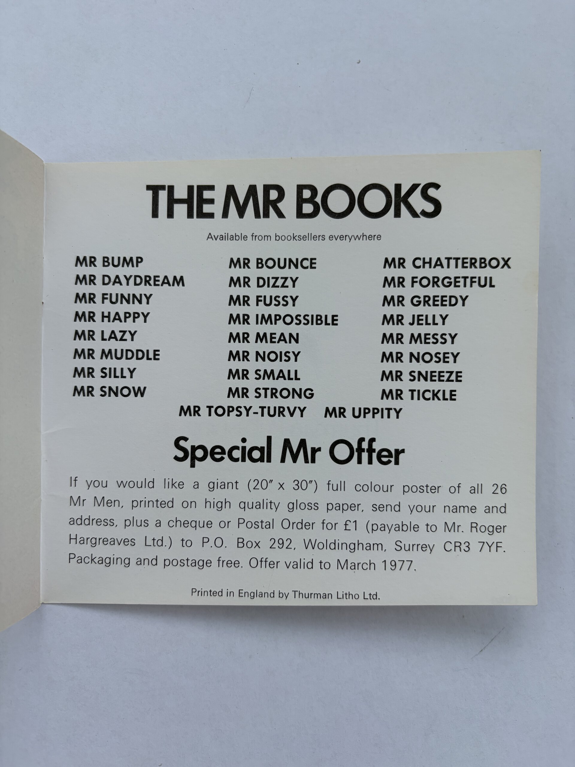 roger hargreaves mr men third set 3