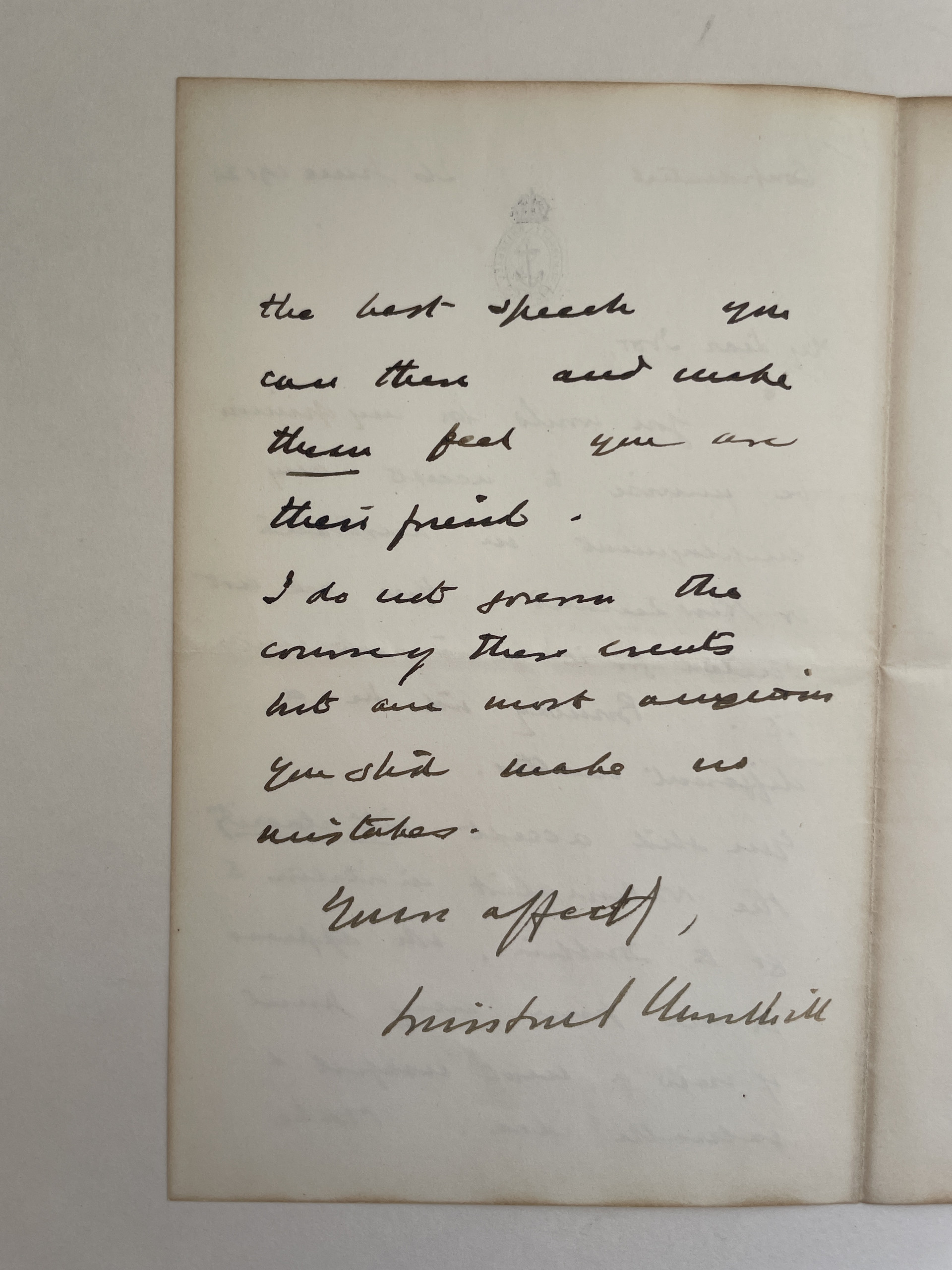 winston churchill hand written letter with phamplet 2