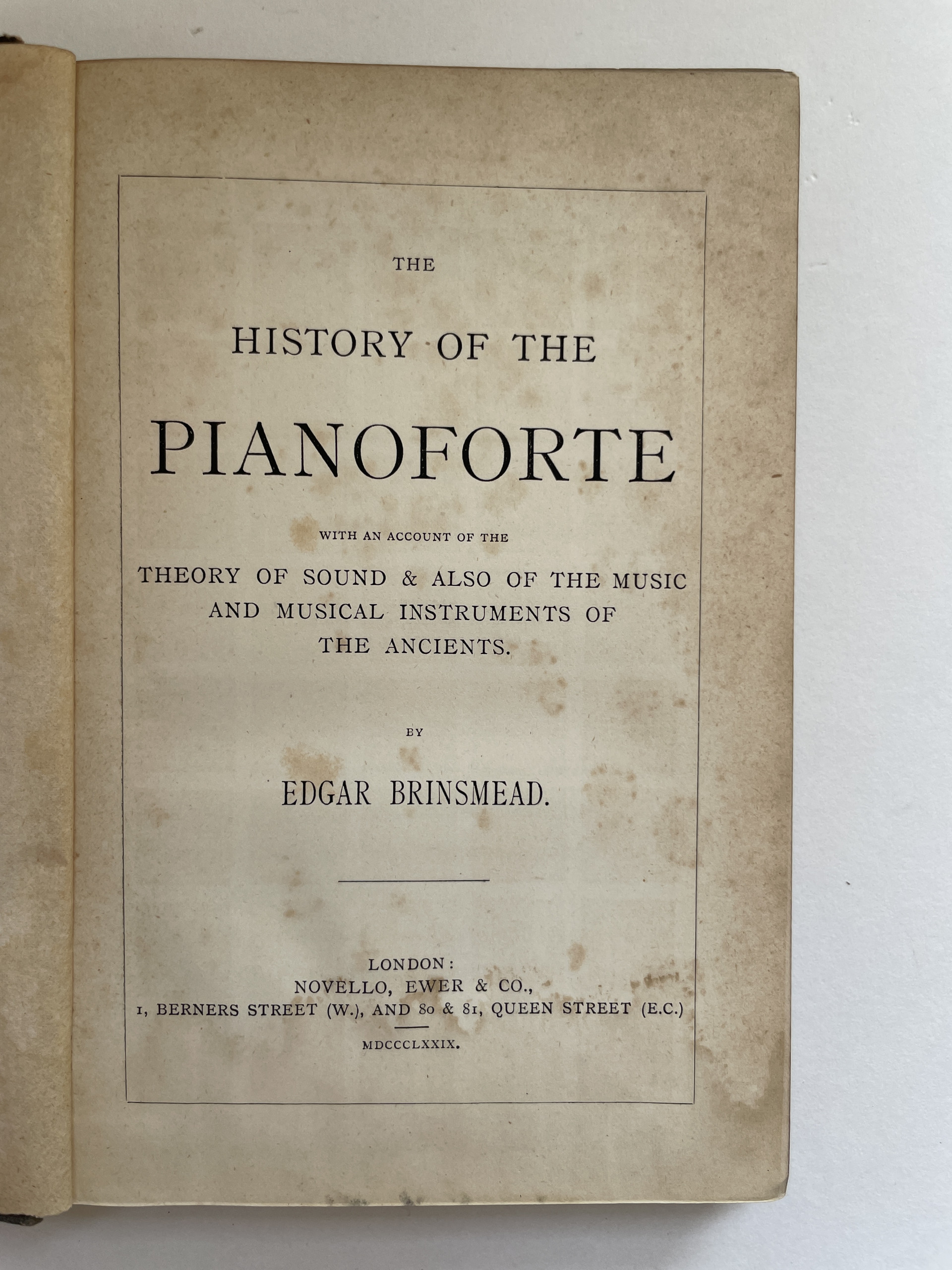 edgar brinsmead the history of the pianoforte first edition3