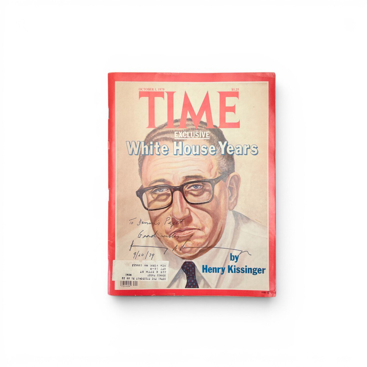henry kissinger signed time magazine1