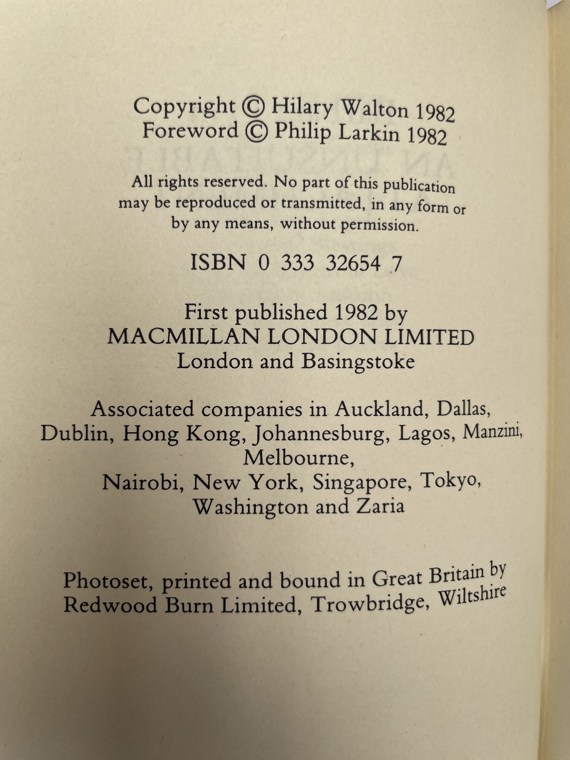 barbara pym an unsuitbable attachment first edition2