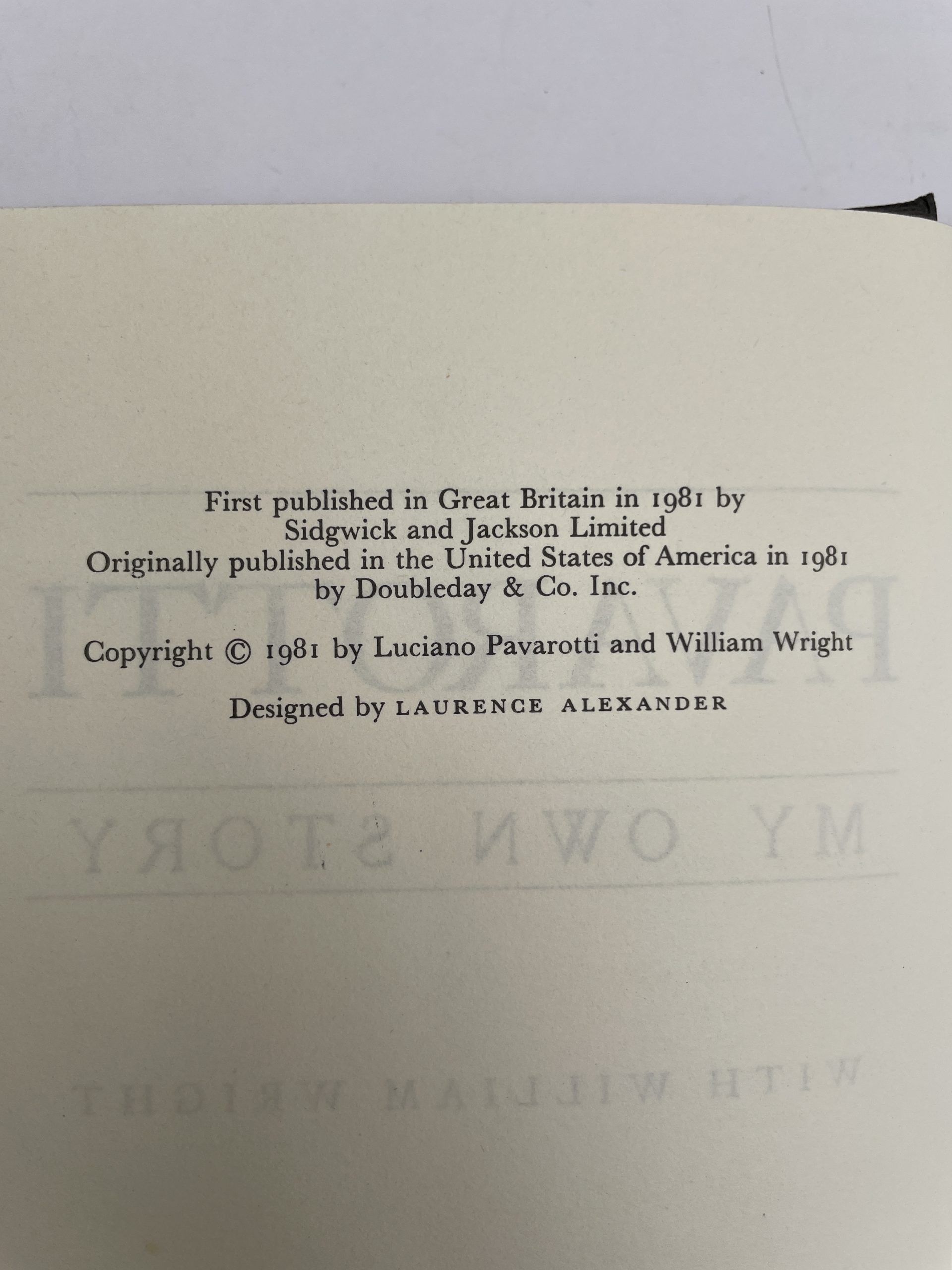 Luciano Pavarotti - My Own Story 1981 - SIGNED First Edition 1981 - Image 3