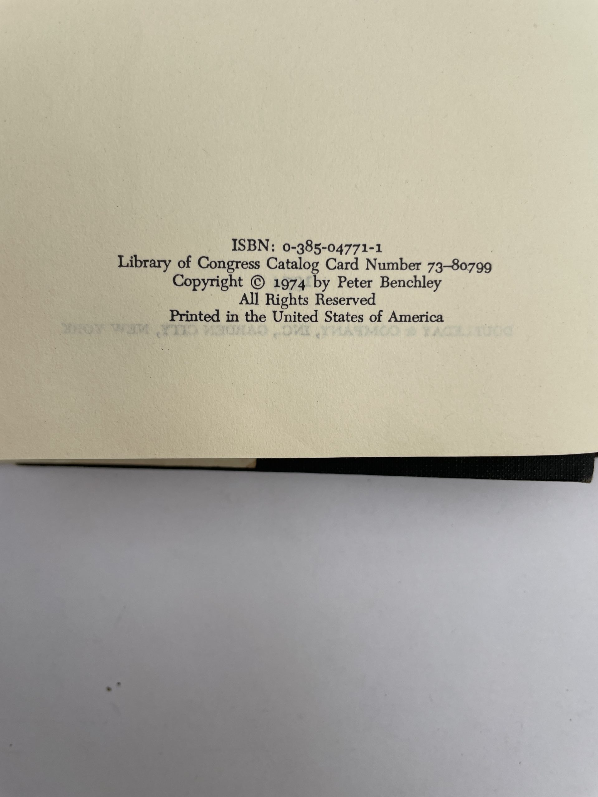 Peter Benchley - JAWS - First US Edition 1974 - Image 2