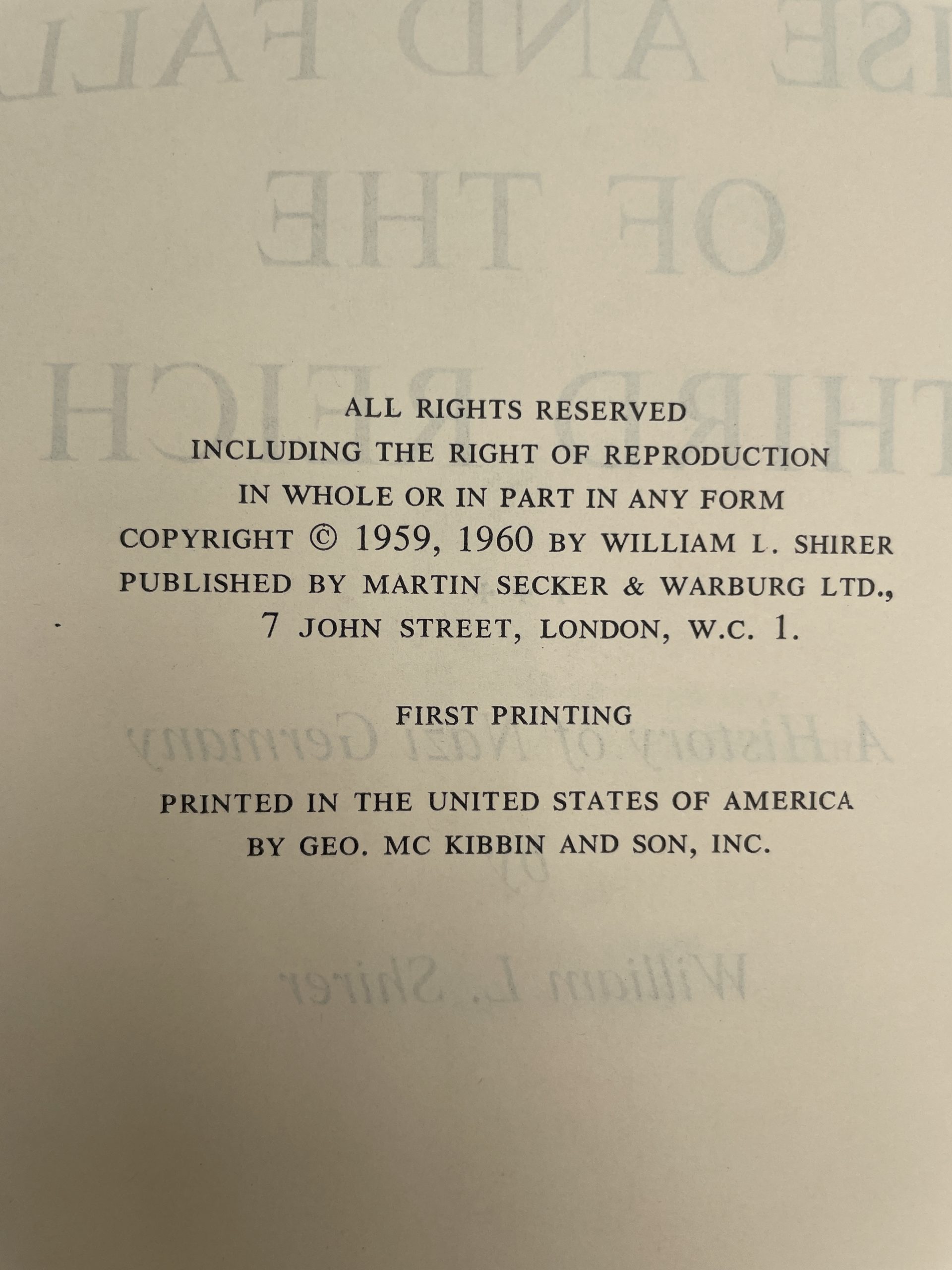 William L. Shirer - The Rise and Fall of the Third Reich - First US Edition 1970 - Image 2