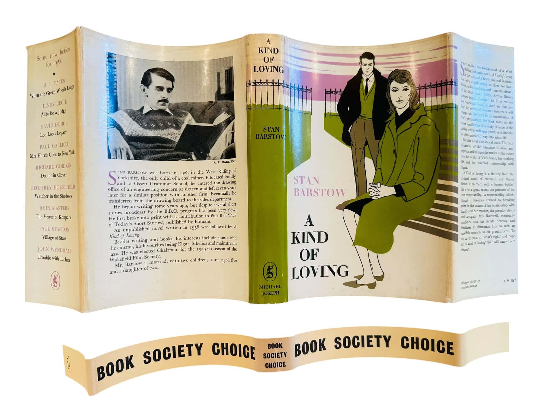 Stan Barstow - A Kind of Loving - SIGNED with the rare wrap-around band - First Edition - 1960 - Image 5