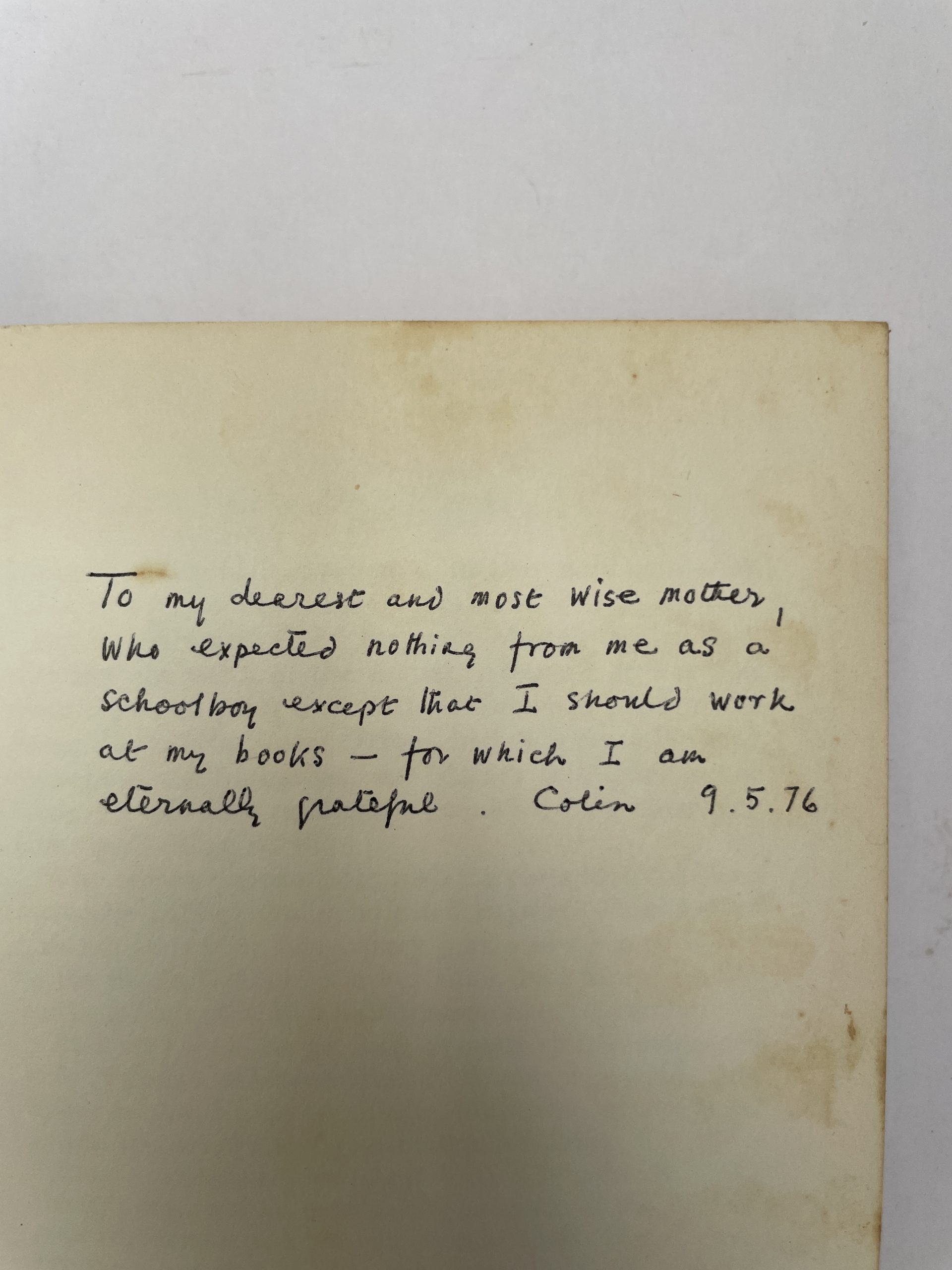Colin Dexter - Last Seen Wearing - SIGNED, DATED and INSCRIBED to his Mother - First Edition - 1976 - Image 2