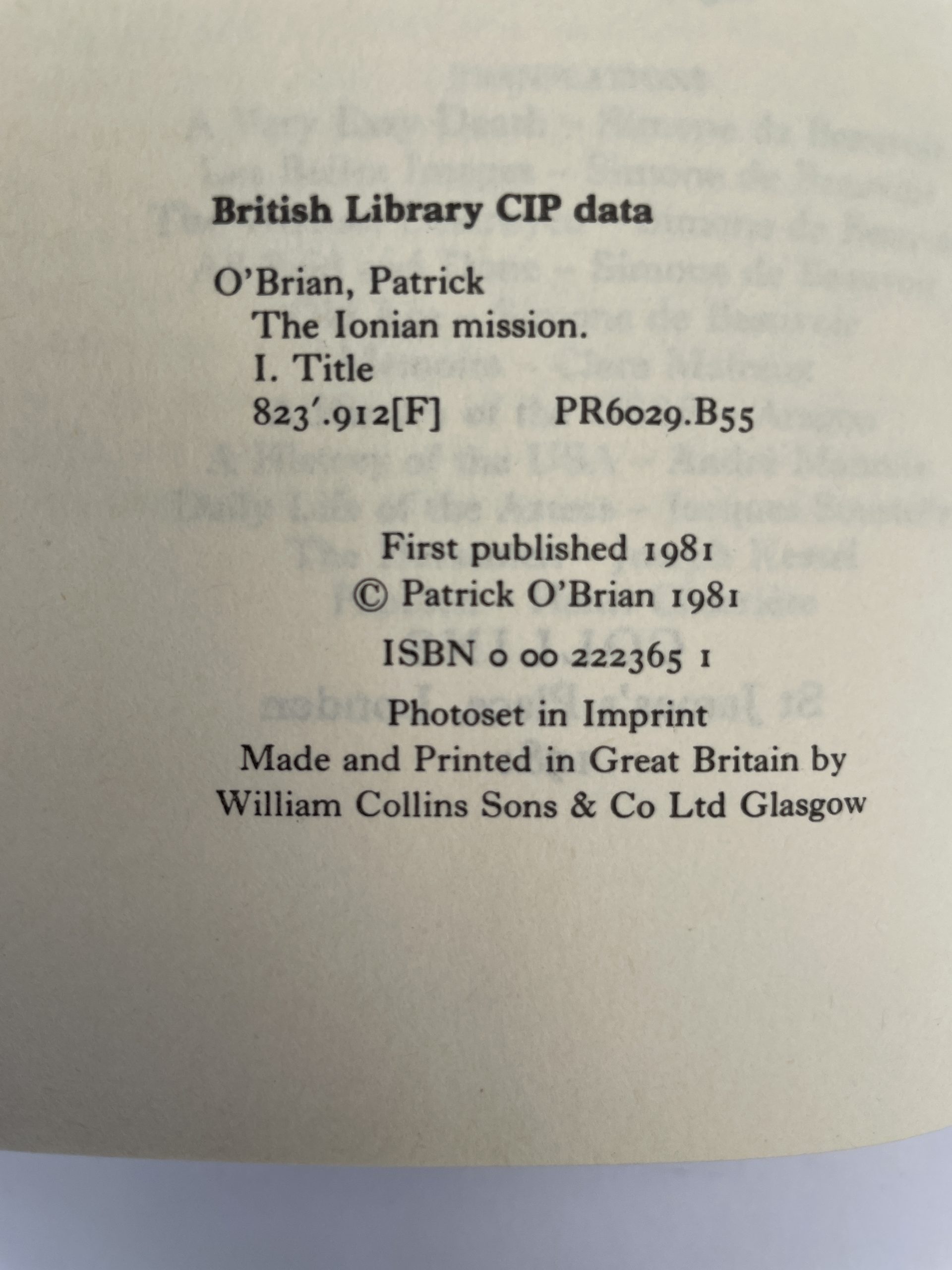 Patrick O'Brian - The Ionian Mission - First Edition - 1981 - Image 2