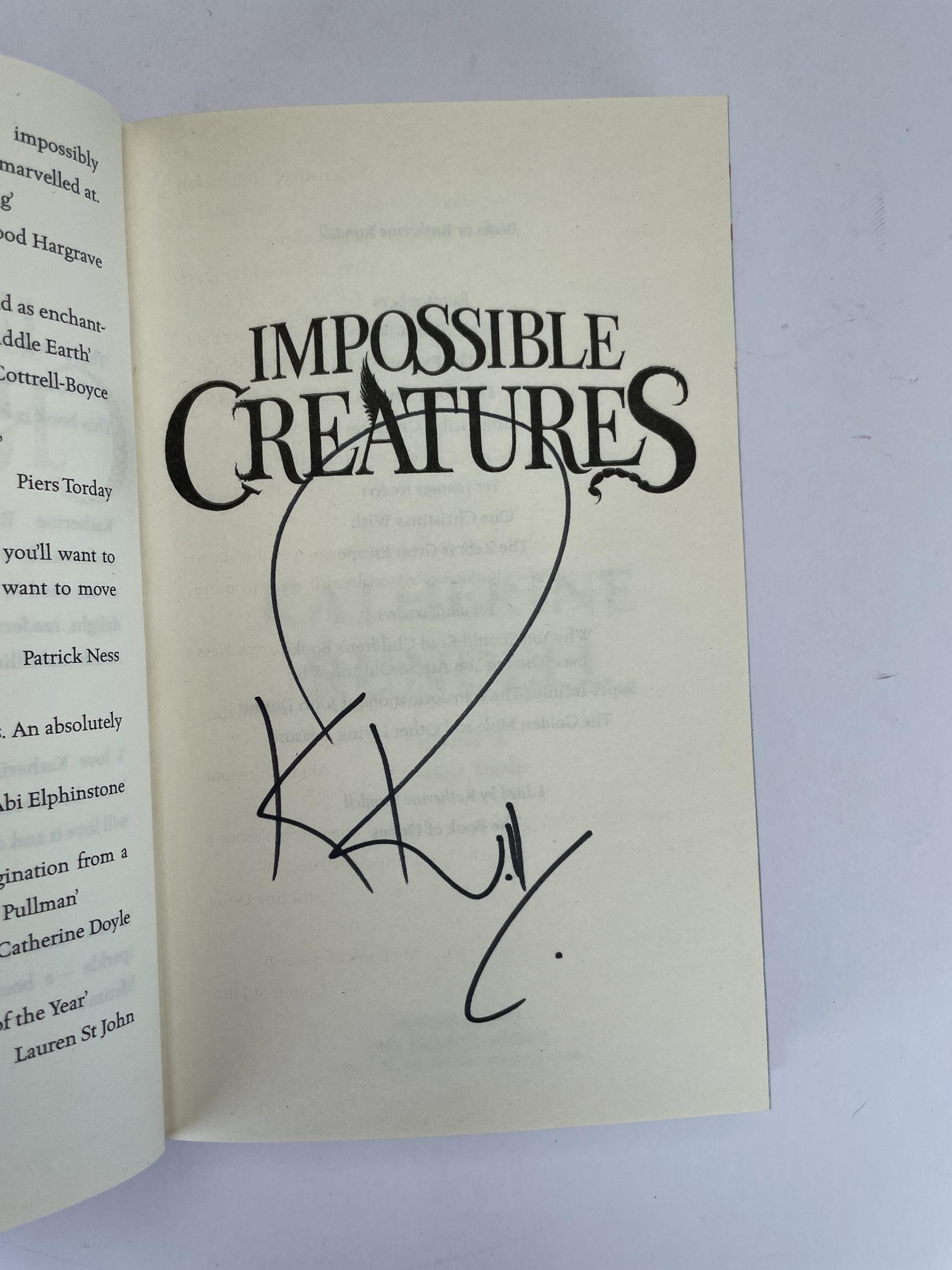 Katherine Rundell - Impossible Creatures - Sprayed Edges - SIGNED by the Author - First Edition - 2023 - Image 2