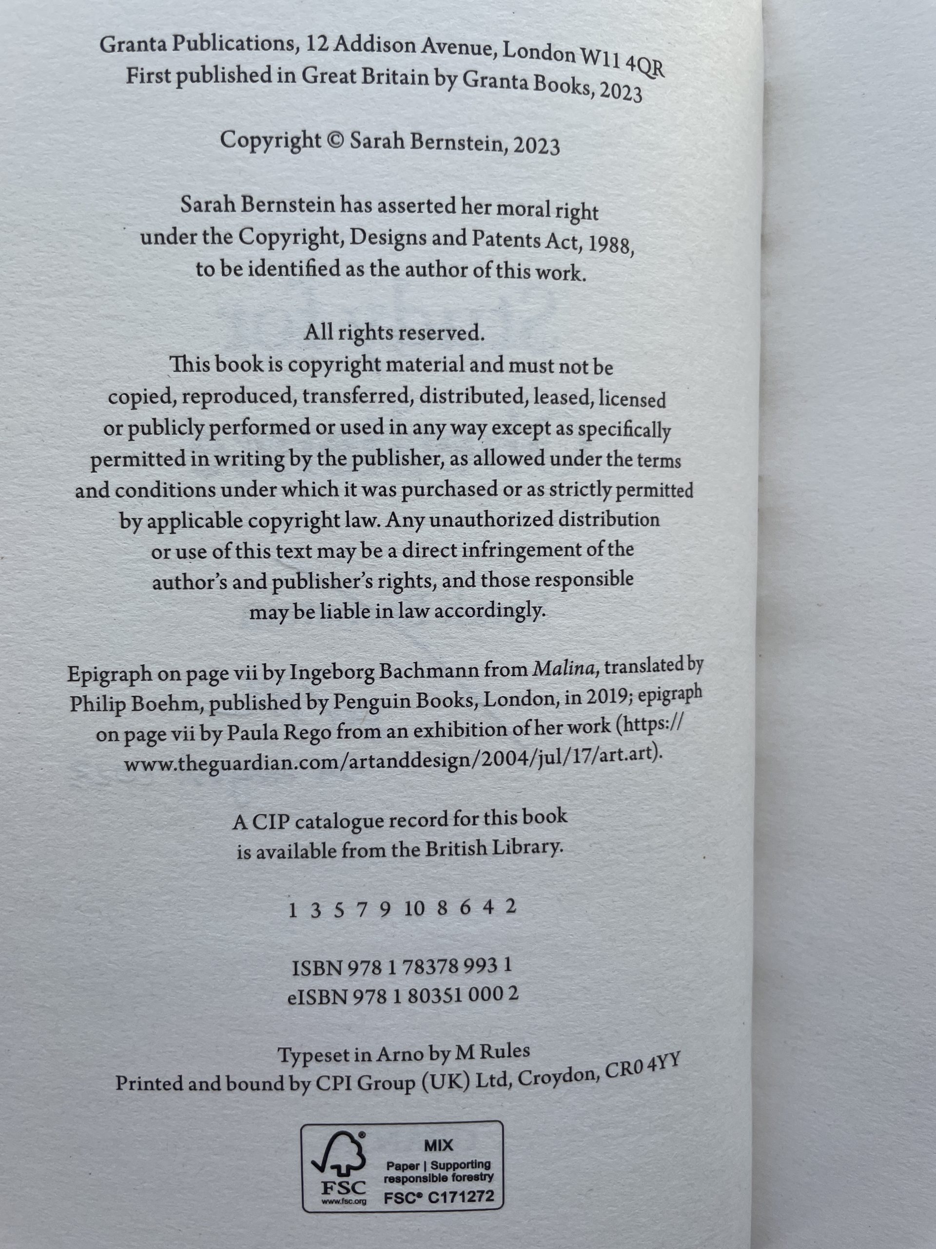 Sarah Bernstein - Study For Obedience - SIGNED First Edition 2023 - Image 3