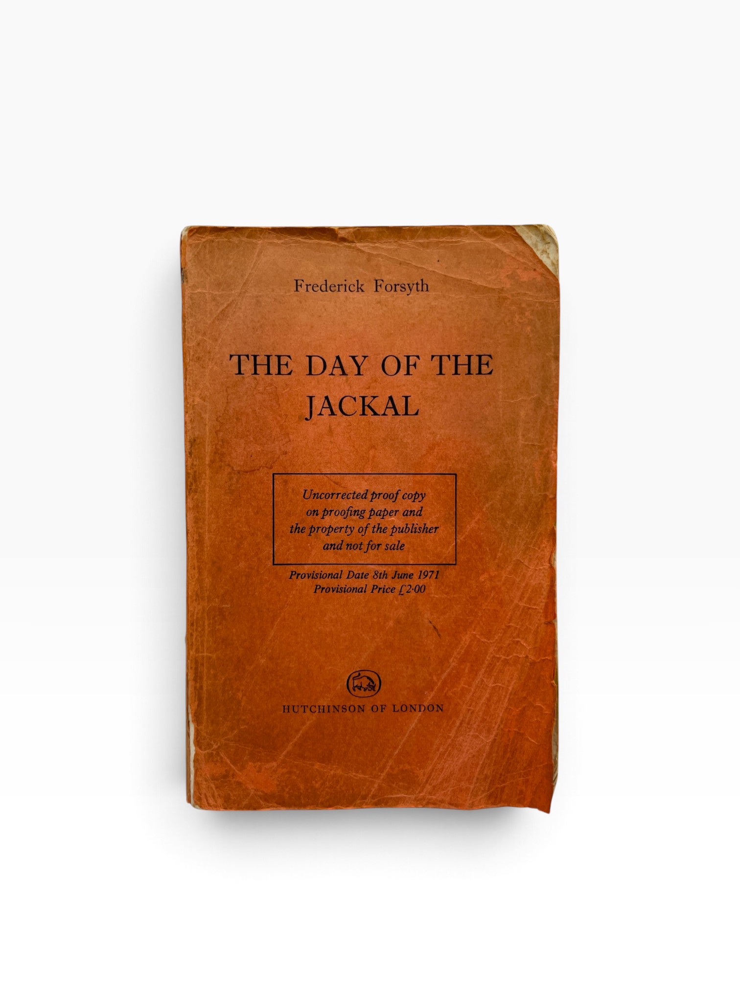 Frederick Forsyth - The Day Of The Jackal - Proof Copy 1971