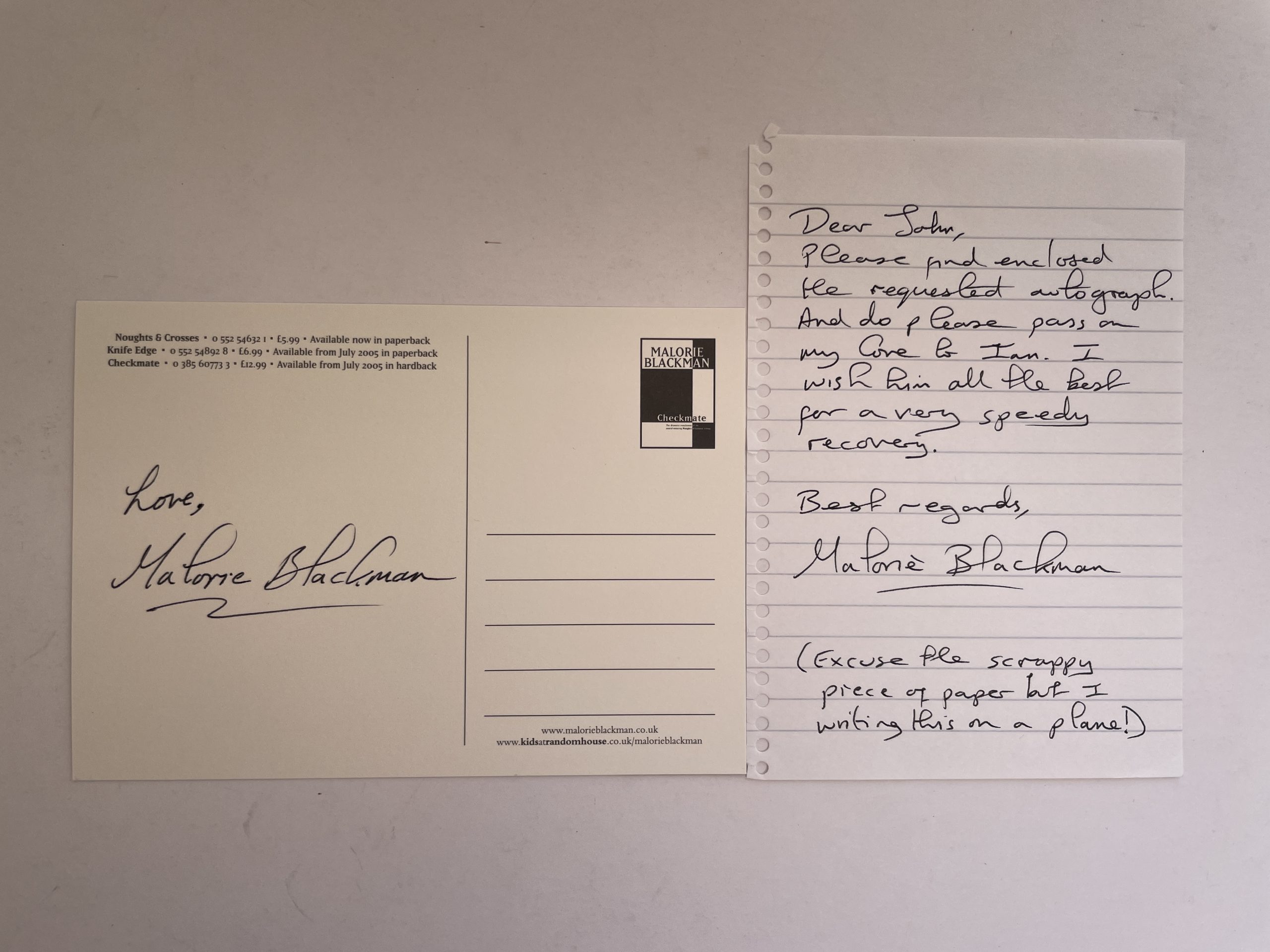 Malorie Blackman - Noughts and Crosses - First Edition 2001 - with SIGNED promotional post-card - Image 5