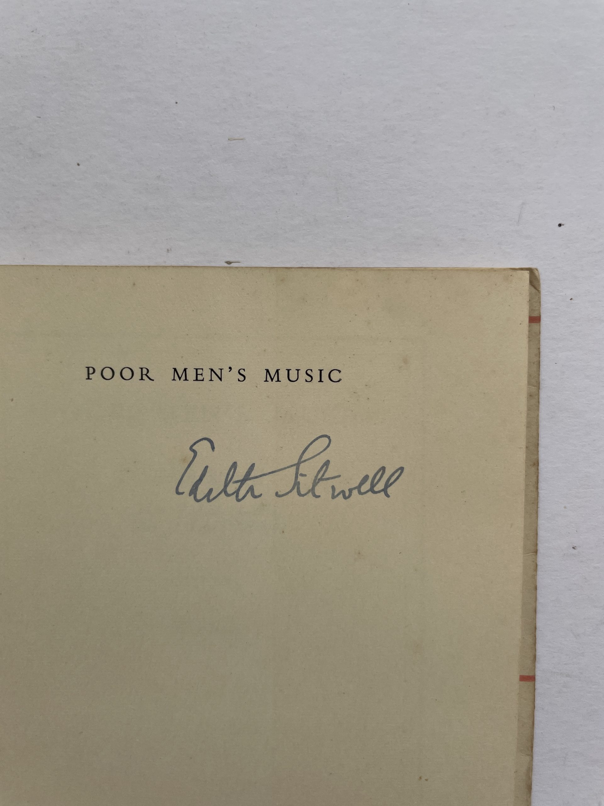Edith Sitwell - Poor Men’s Music – SIGNED First Edition 1950 – Dame Patricia Routledge’s Copy, with Her Manuscript Elocution Notebook - Image 2
