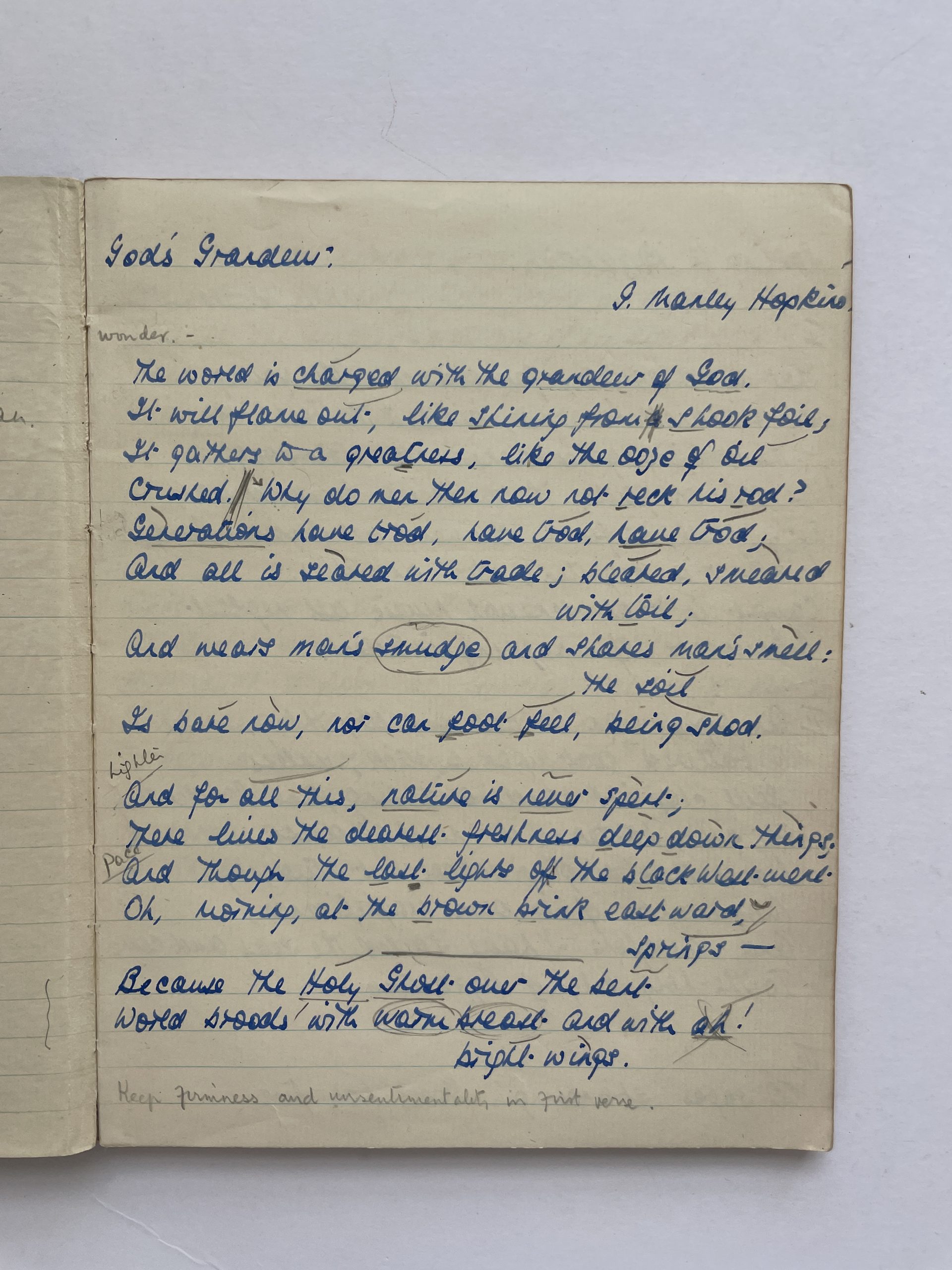 Edith Sitwell - Poor Men’s Music – SIGNED First Edition 1950 – Dame Patricia Routledge’s Copy, with Her Manuscript Elocution Notebook - Image 3