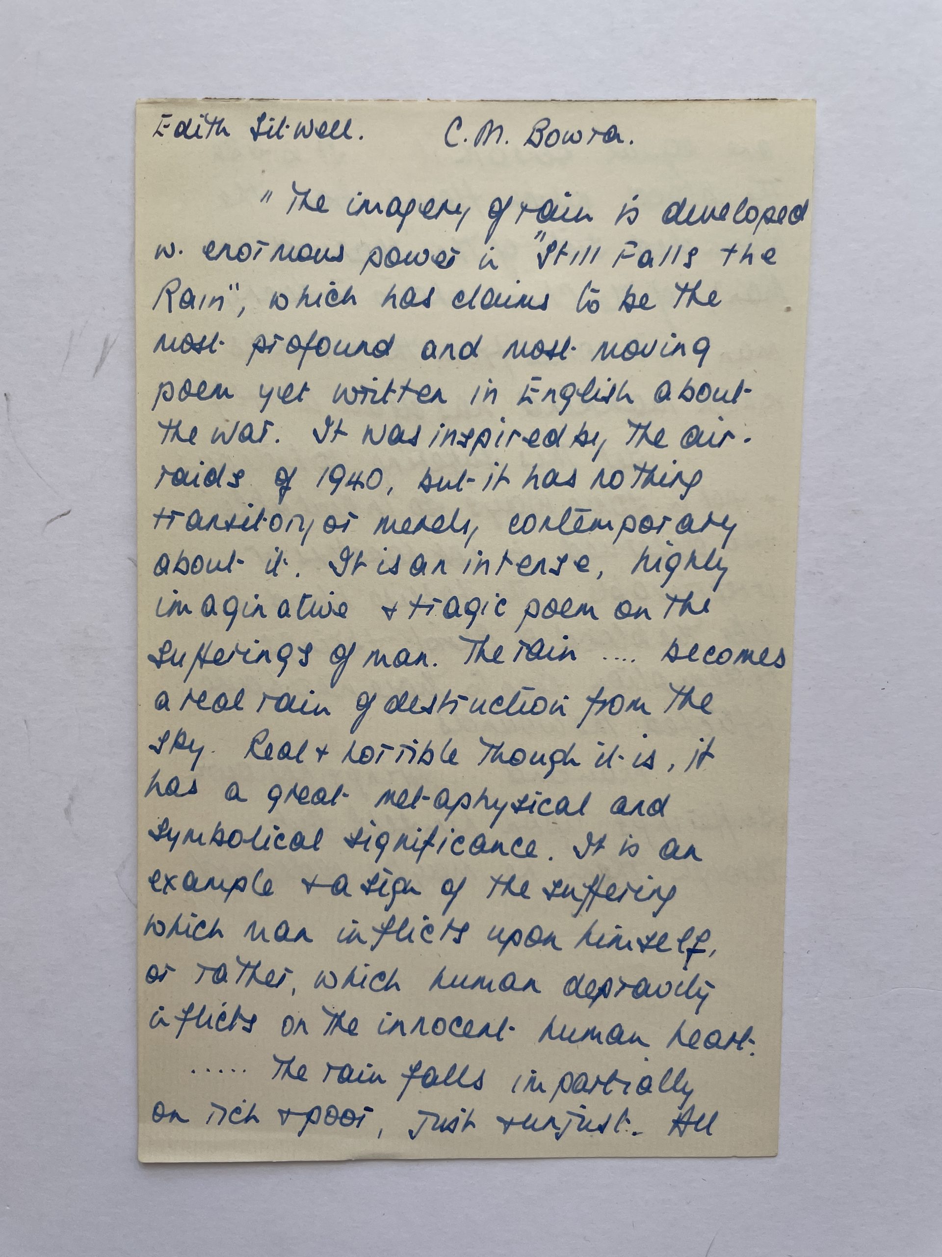 Edith Sitwell - Poor Men’s Music – SIGNED First Edition 1950 – Dame Patricia Routledge’s Copy, with Her Manuscript Elocution Notebook - Image 4