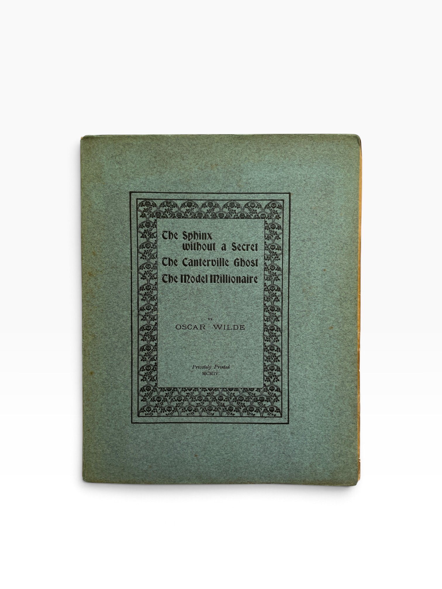 Oscar Wilde - The Sphinx without a Secret, The Canterville Ghost, The Model Millionaire - Private Printing (Copy)