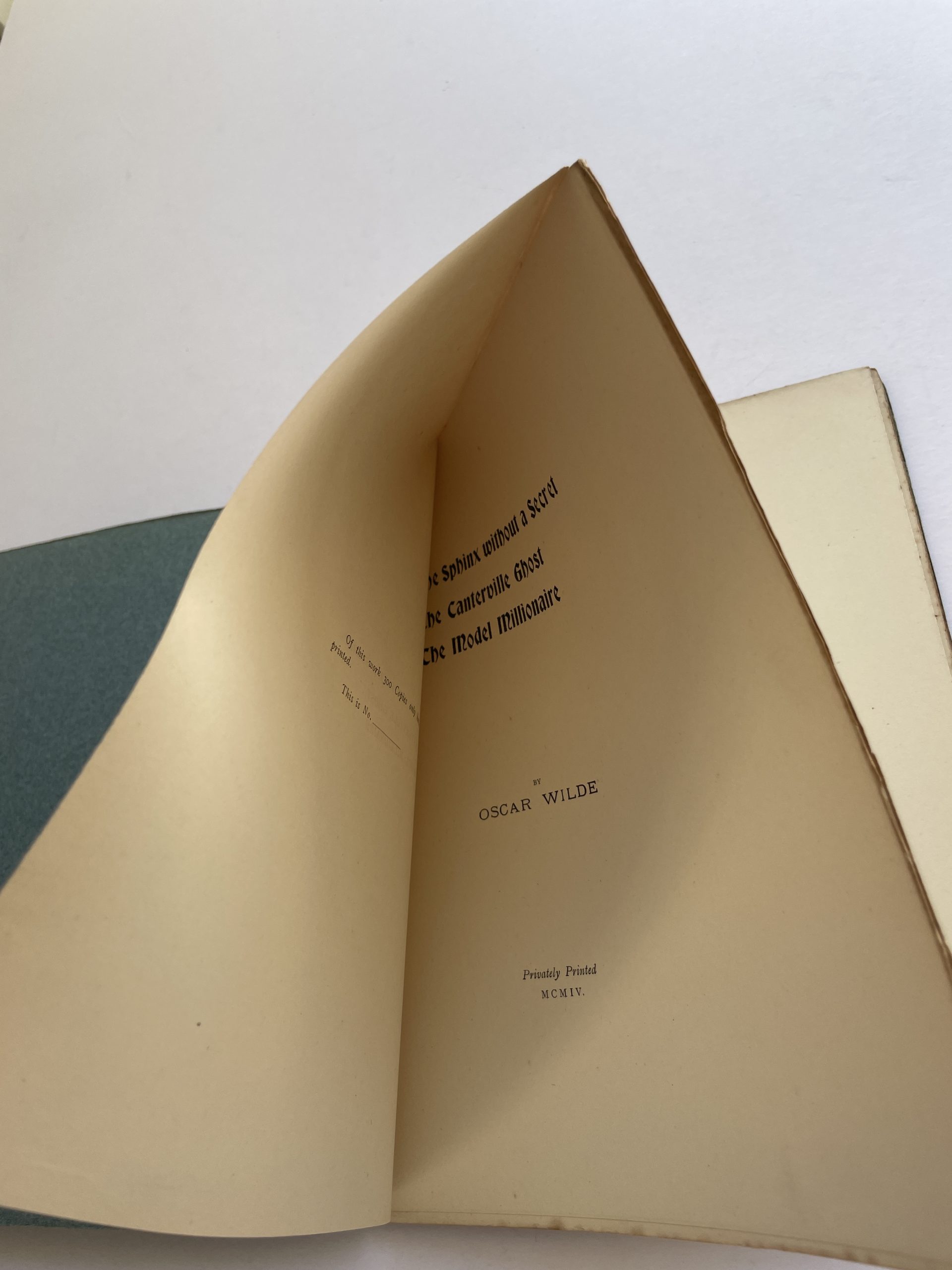 Oscar Wilde - The Sphinx without a Secret, The Canterville Ghost, The Model Millionaire - Private Printing (Copy) - Image 2
