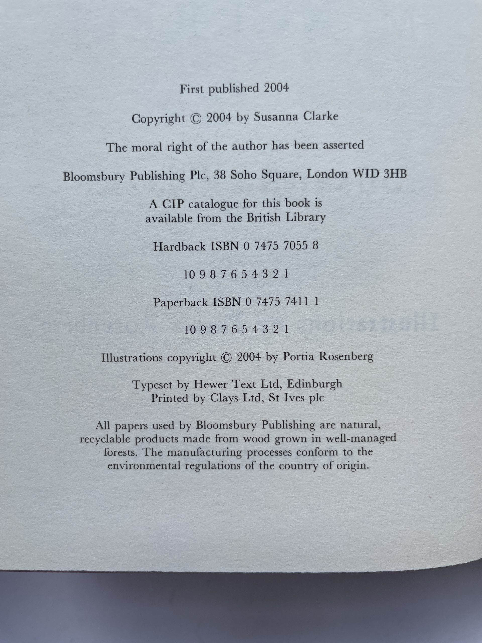 Susanna Clarke - Jonathan Strange & Mr Norrell - SIGNED First Edition 2004 - Image 2