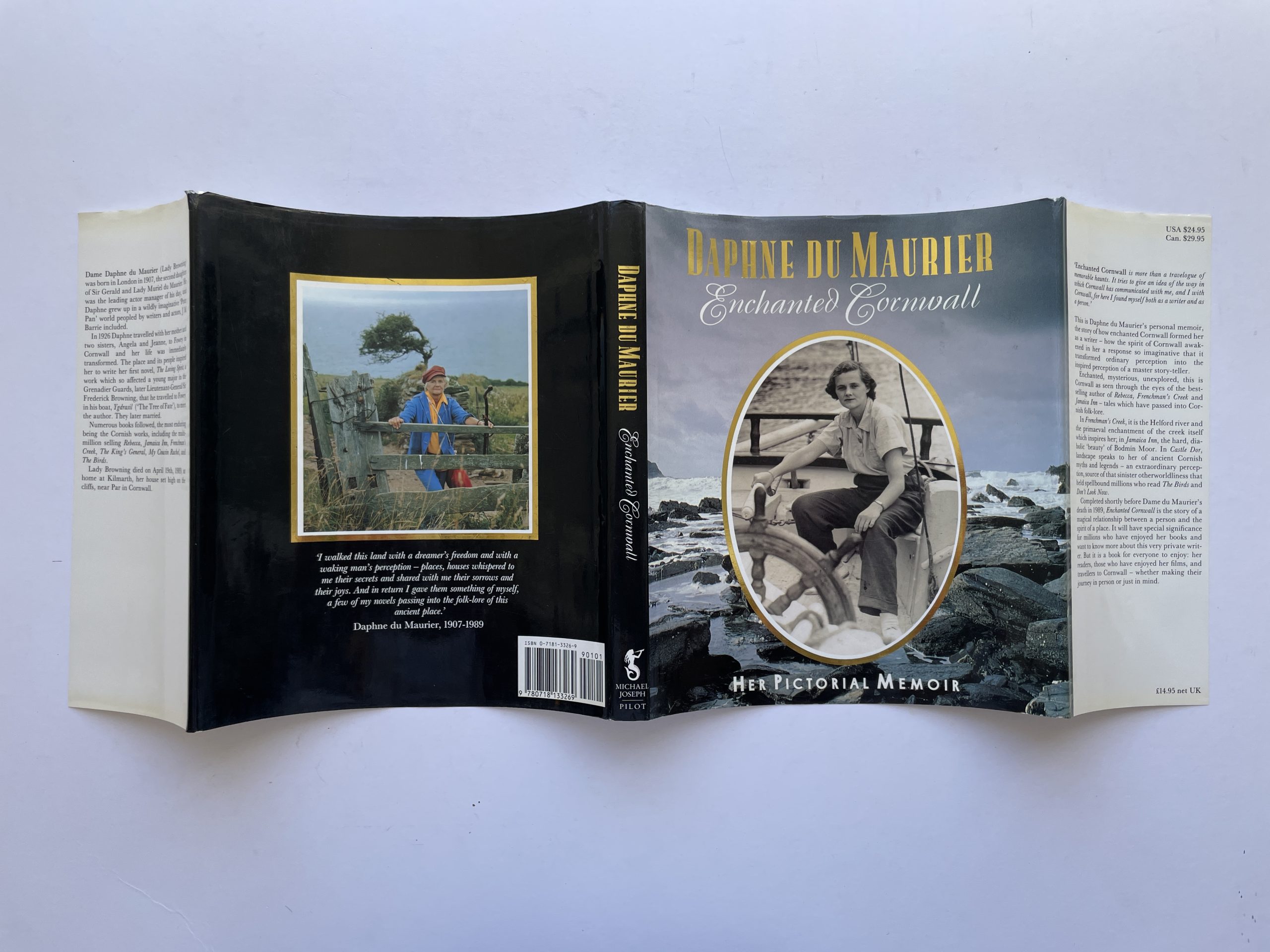 Daphne du Maurier - Enchanted Cornwall - First Edition 1989 - SIGNED and INSCRIBED by the Editor With card from Piers Dudgeon and note on Menabilly paper from Daphne du Maurier - Image 5