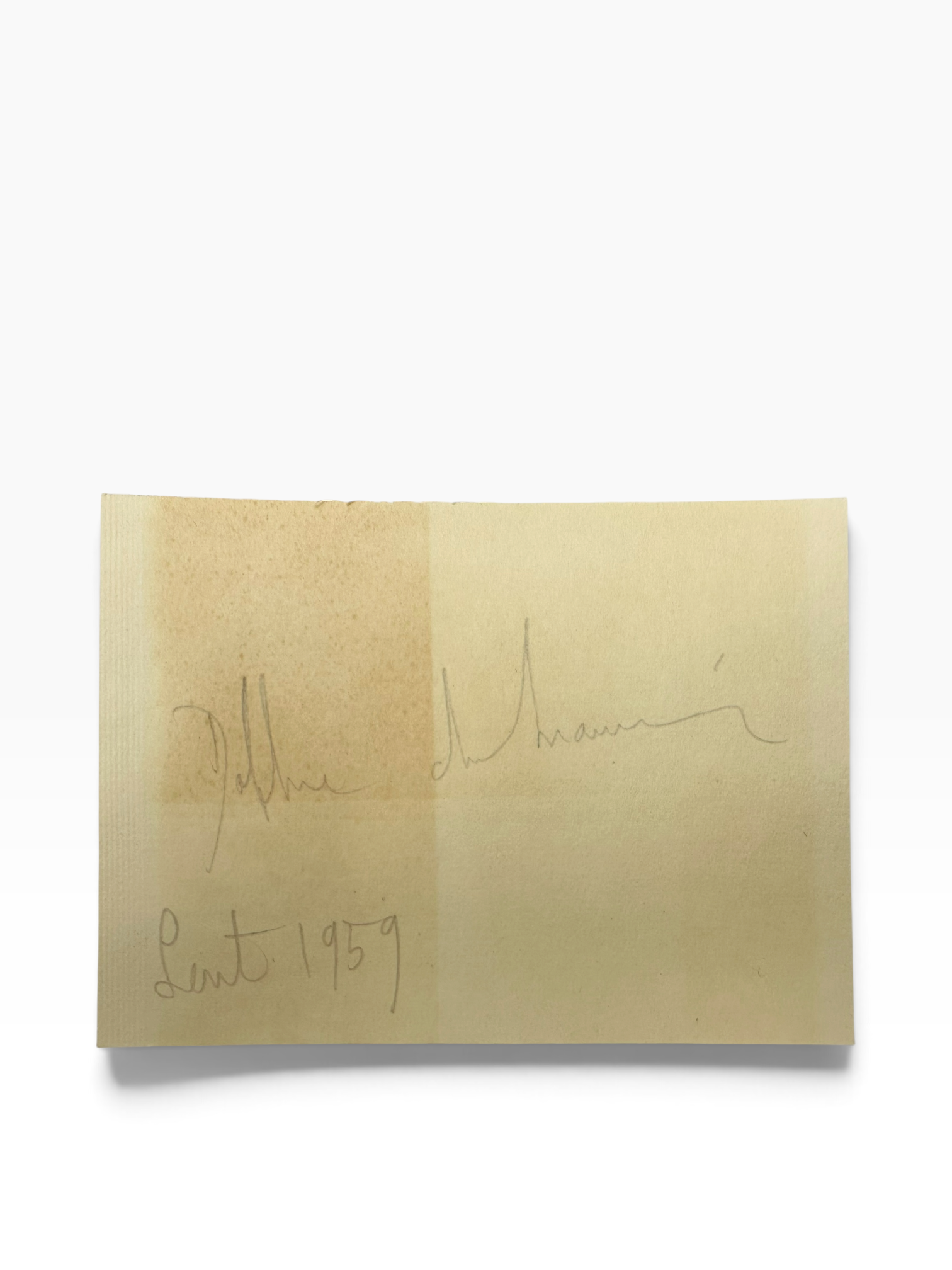 Du Maurier - Pencil note - Signed
