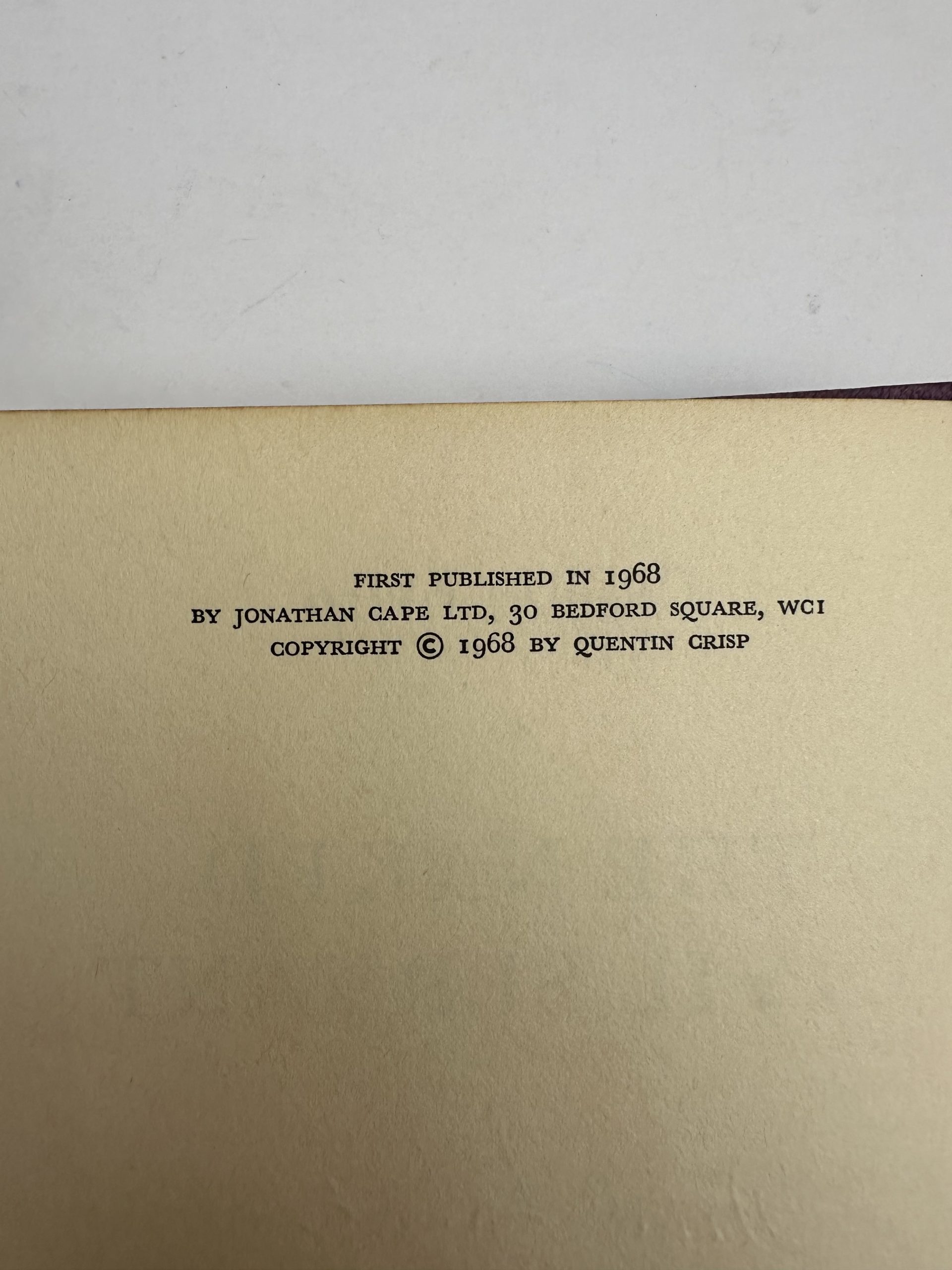 Quentin Crisp - The Naked Civil Servant - First Edition 1968 - SIGNED by John Hurt - Image 3