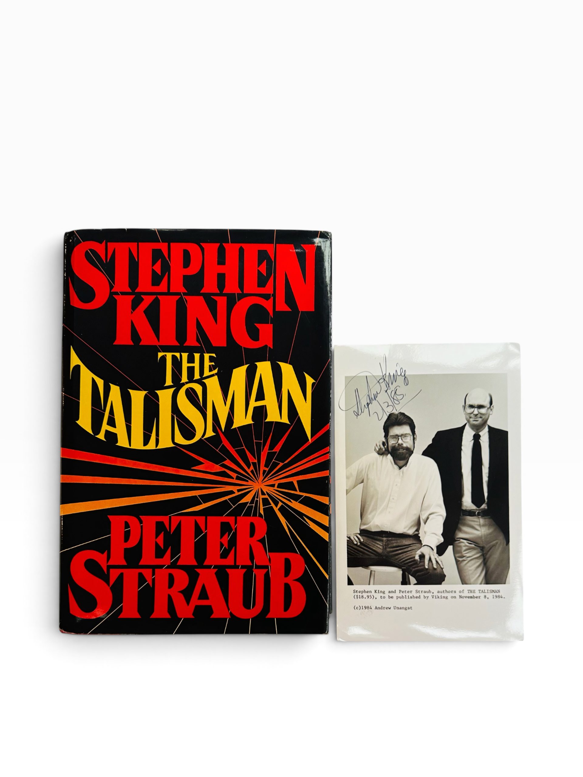 Stephen King and Peter Straub - The Talisman - First US Edition 1984 - With SIGNED Promotional Photograph