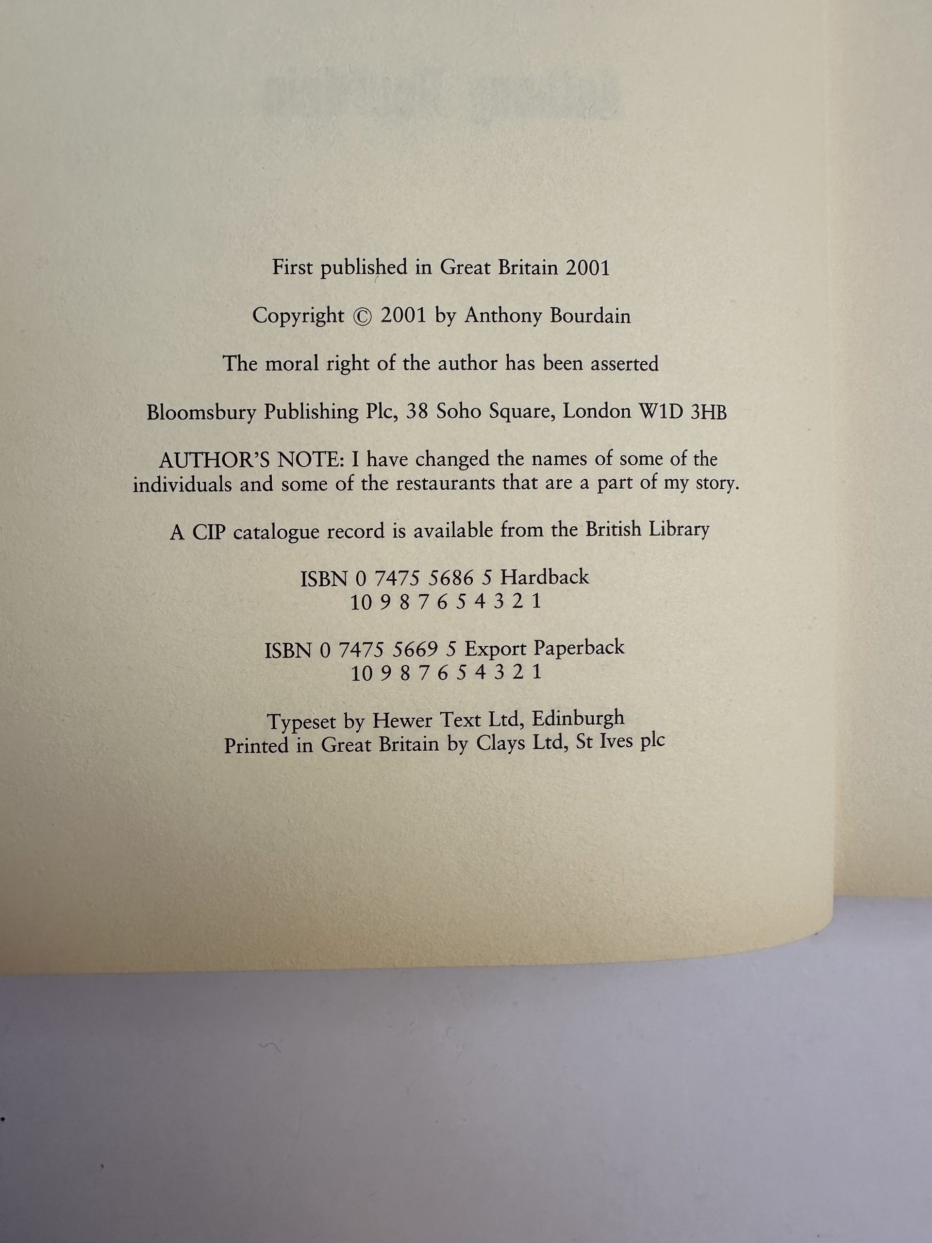 Anthony Bourdain - A Cook’s Tour - First Edition 2001 - Image 2