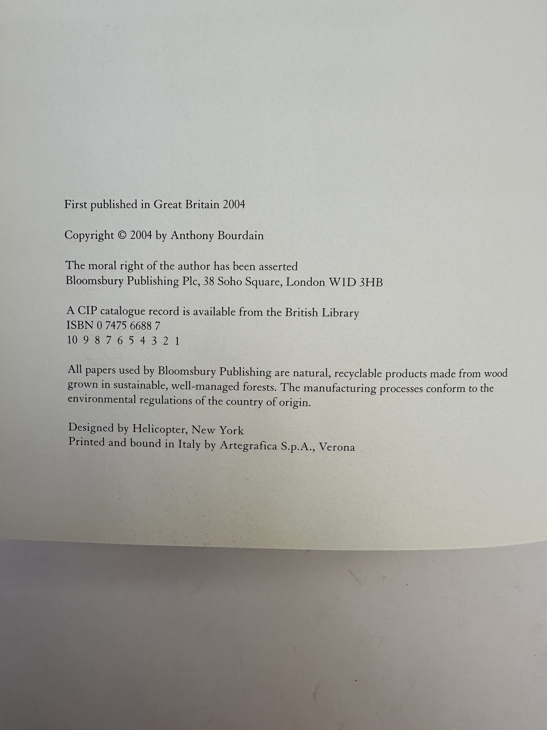 Anthony Bourdain - Les Halles Cookbook - SIGNED First Edition 2004 - Image 3