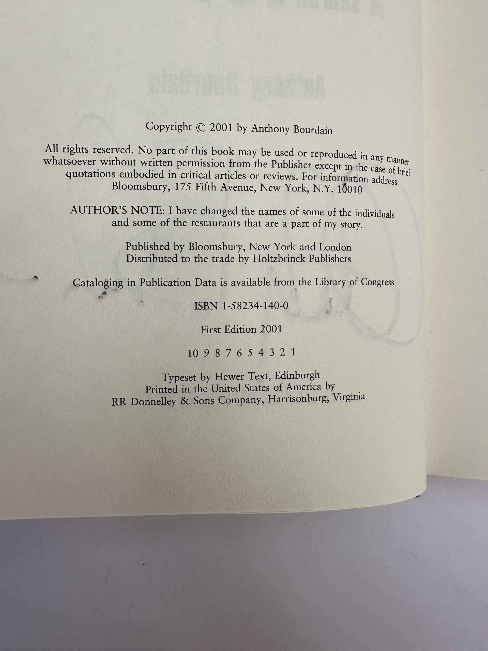 Anthony Bourdain - A Cook's Tour - In search of the perfect meal - SIGNED First US Edition 2001 - Image 3