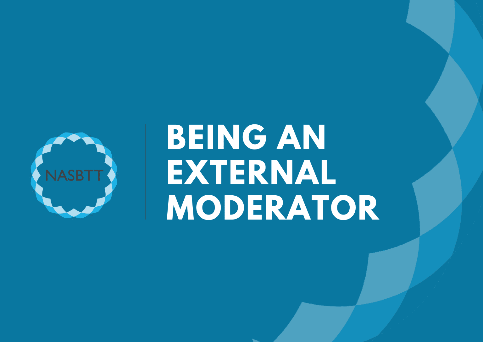 Being an external moderator