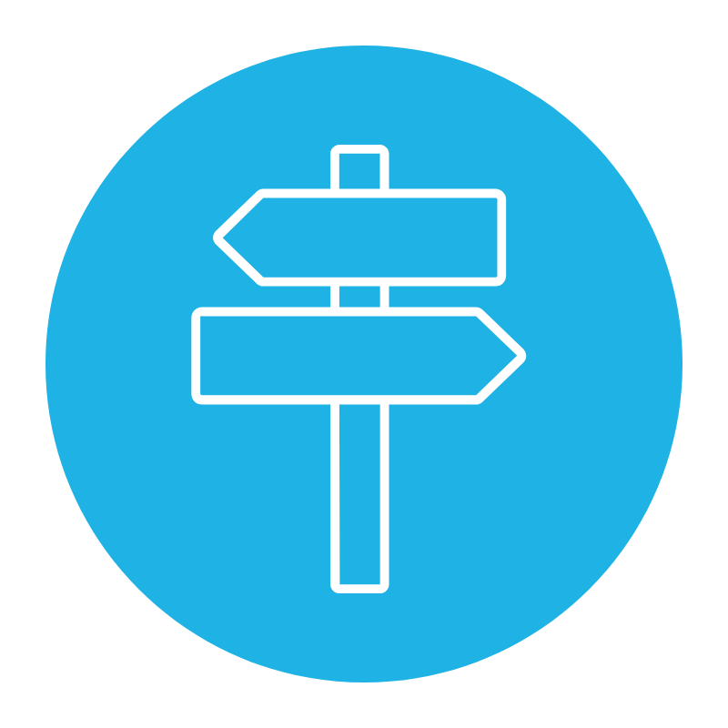 Signpost light blue