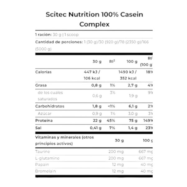 100% Caséine Complexe 2,27 Kg-detalle