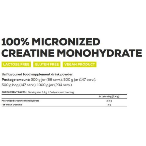 100% Creatine Monohydrate 300g-detalle