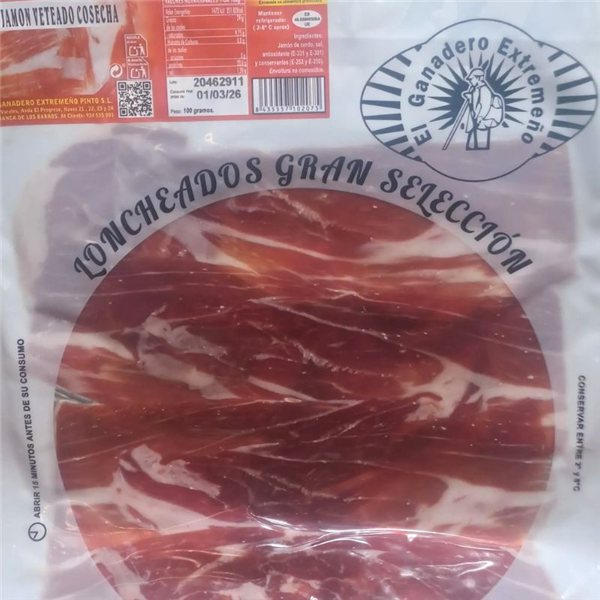 18 Packets of Marbled Ham Harvest (100g)-lateral