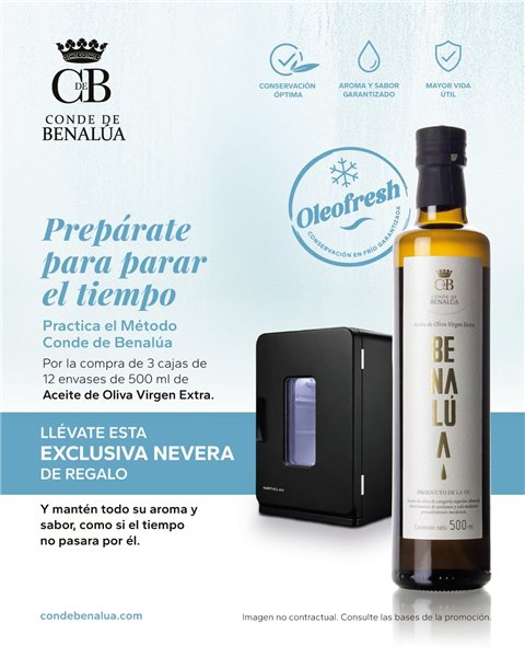 3 Boxes of AOVE Benalúa 500ml (36 pcs) + Mini Fridge Gift-detalle