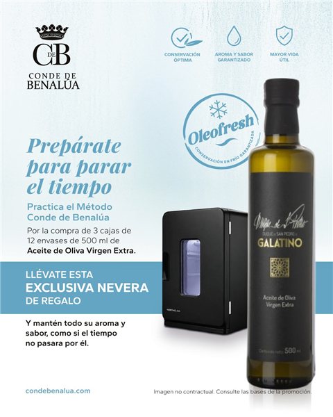 3 Kisten AOVE Duque de San Pedro de Galatino 500ml (36 Stk) + Mini Kühlschrank als Geschenk-detalle
